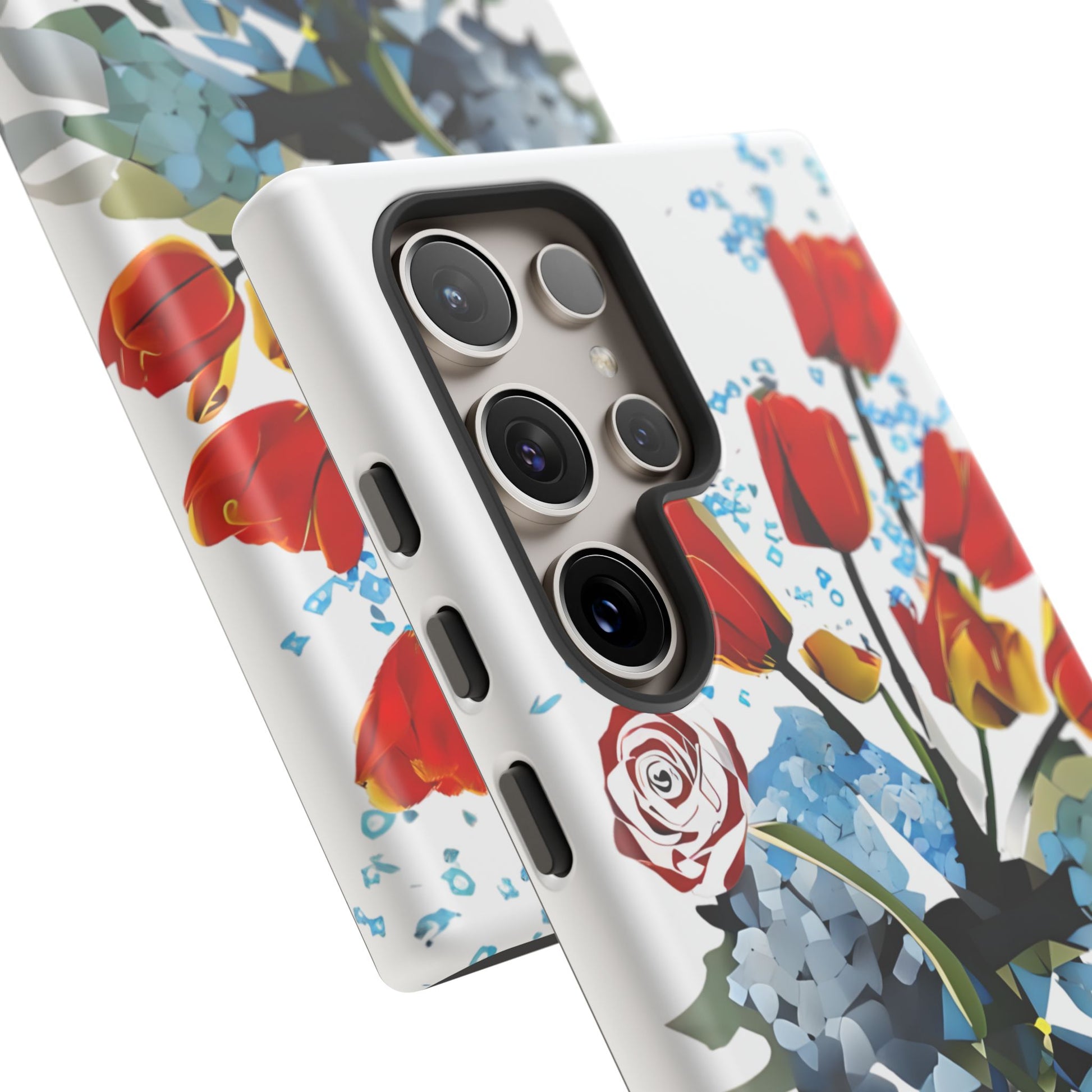 Bouquet Brilliance - Artistic Floral Samsung S24 Ultra Phone Case - Vibrant Tulip, Rose & Hydrangea Design