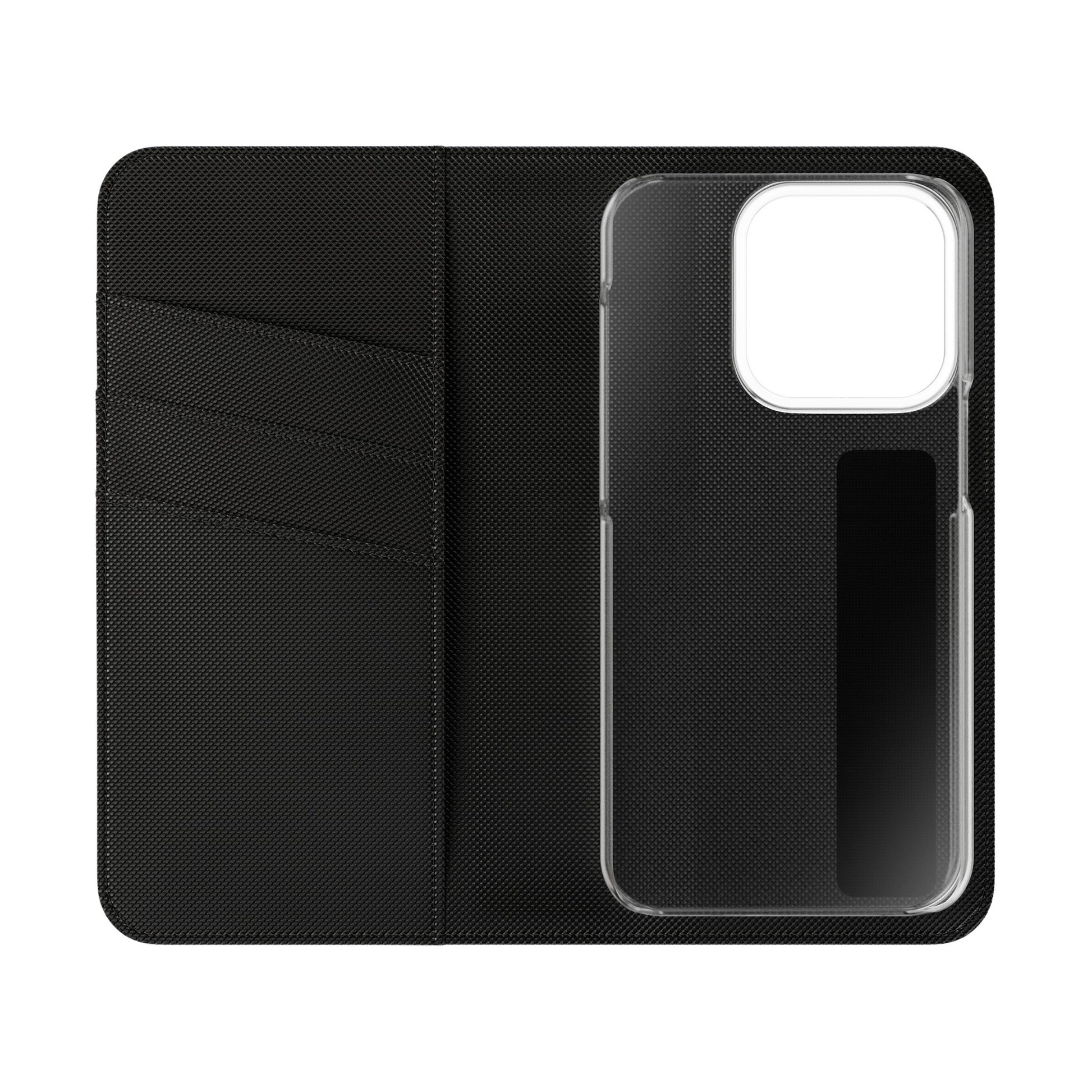 Blossom Sketch - Minimalist Floral Flip Phone Case for iPhone 14 Pro