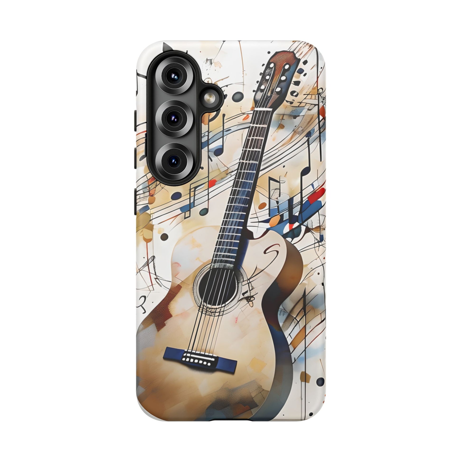 Strum and Flow Acoustic Guitar Art Tough Case for Samsung Galaxy S25- Shockproof Phone Cover
