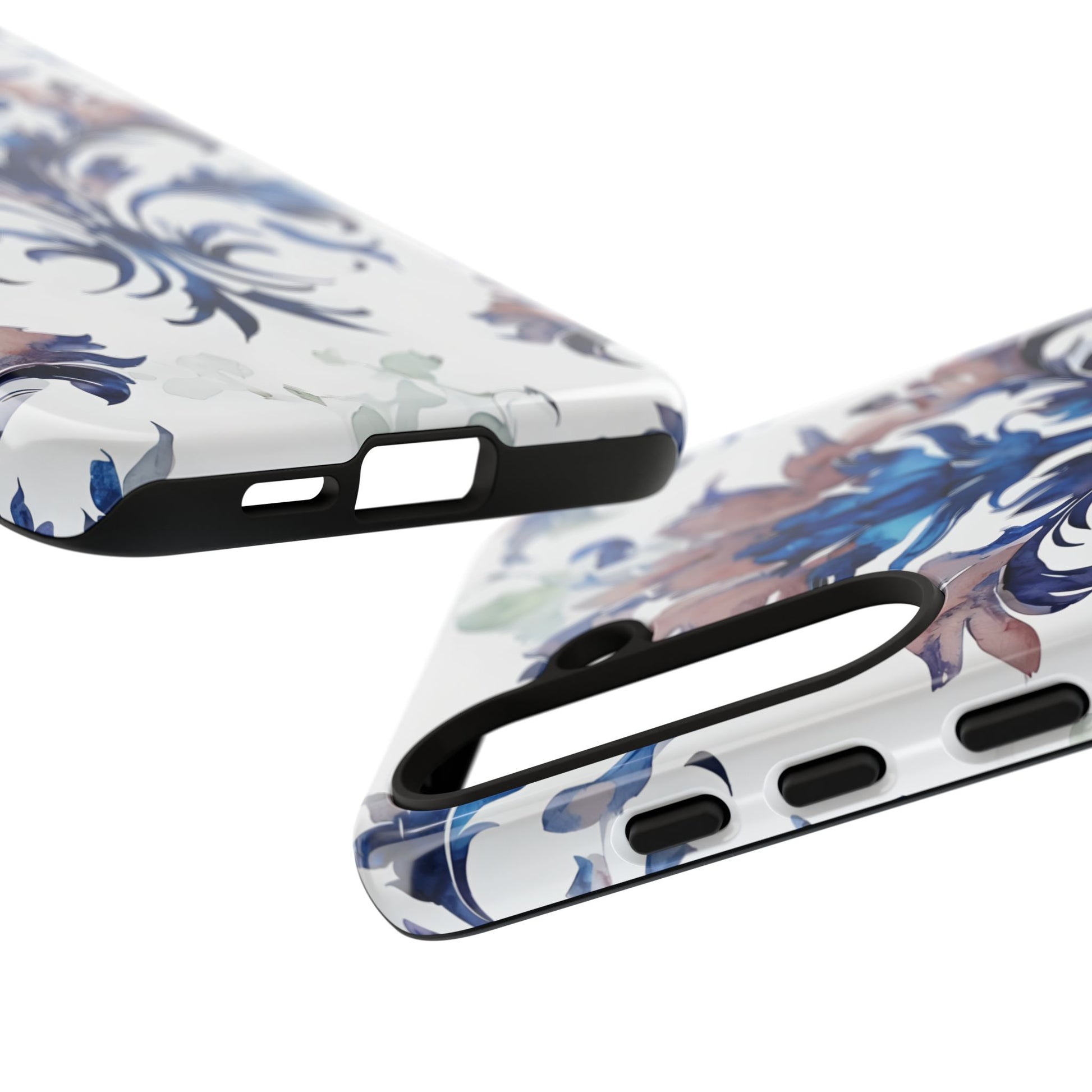 Delft Reverie - Elegant Blue & White Samsung S24 Plus Tough Phone Case - Dutch Delftware-Inspired Floral Design
