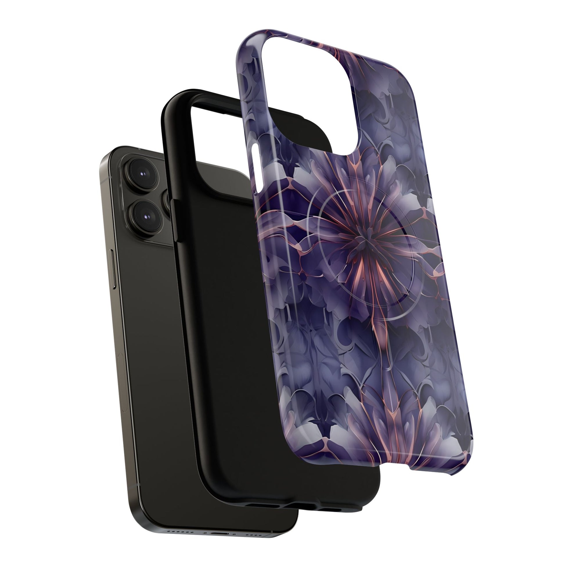 Twilight Tapestry - iPhone 14 Pro Max MagSafe Phone Case - Purple Kaleidoscope Design