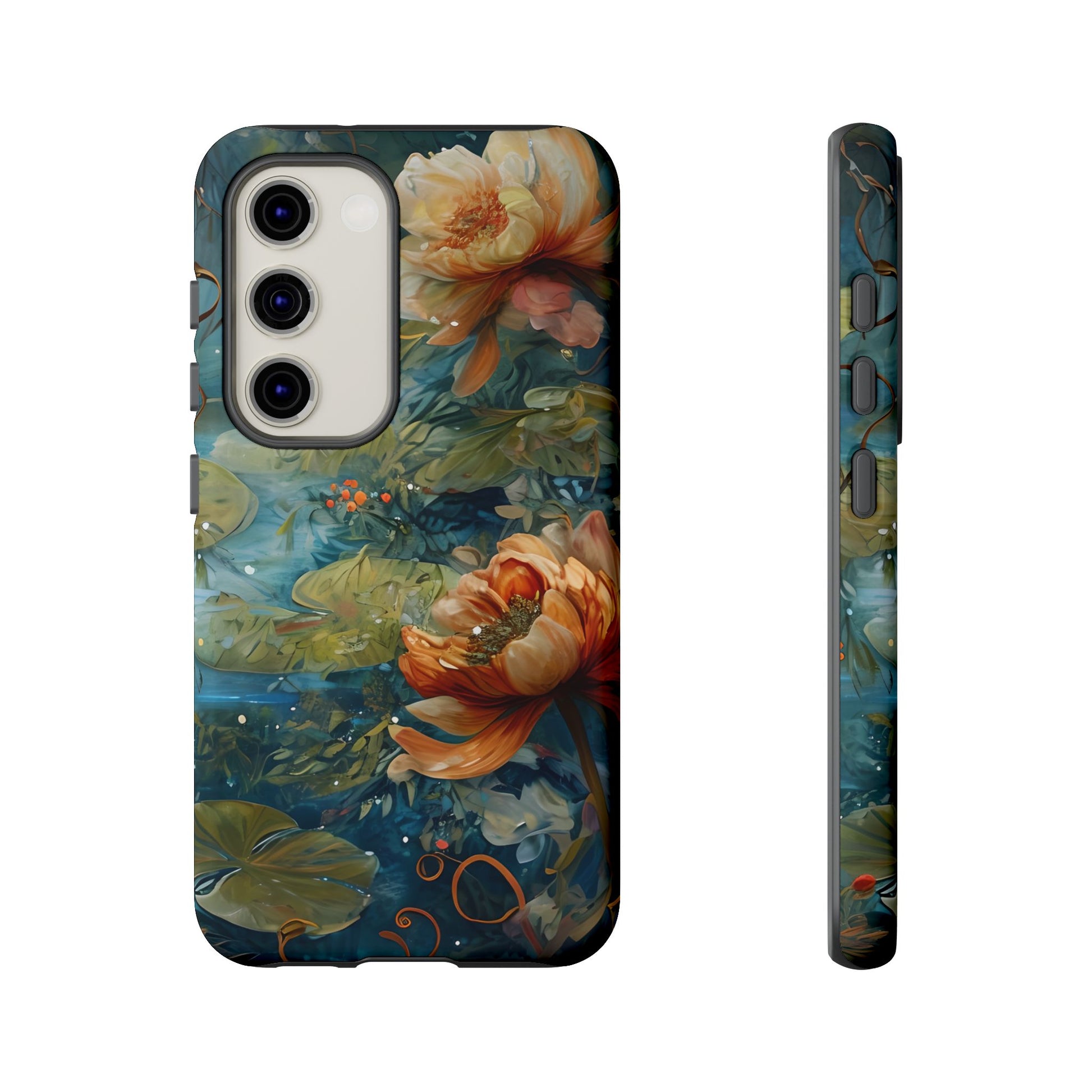 Waterlily Nocturne Samsung Galaxy S23 Case - Artistic Mountain Lake Design, Nature-Inspired Protective Cover, Elegant Gift for Outdoor Lovers