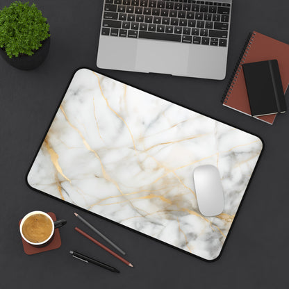 Golden Vein Desk Mat - Premium Office Desk Pad, 3 Sizes Available, Artistic Workspace Protection