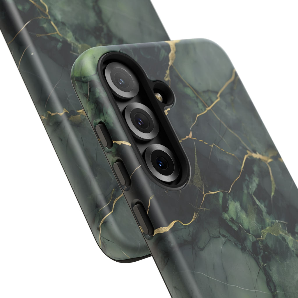 Verdant Vein Tough Case for Samsung Galaxy S25 Plus - Luxury Gold Vein, Nature-Inspired Protective Cover