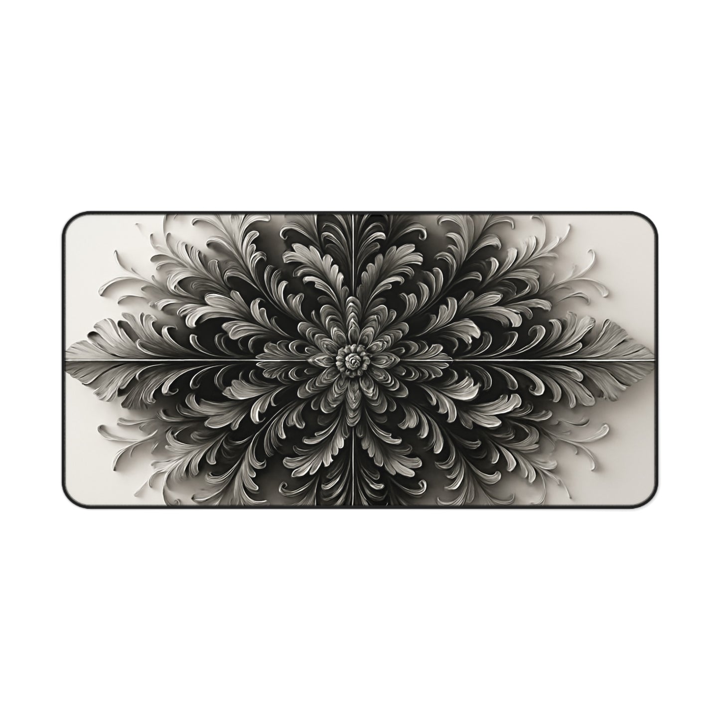 Obsidian Bloom Desk Mat - Premium Office Desk Pad, 3 Sizes Available, Artistic Workspace Protection