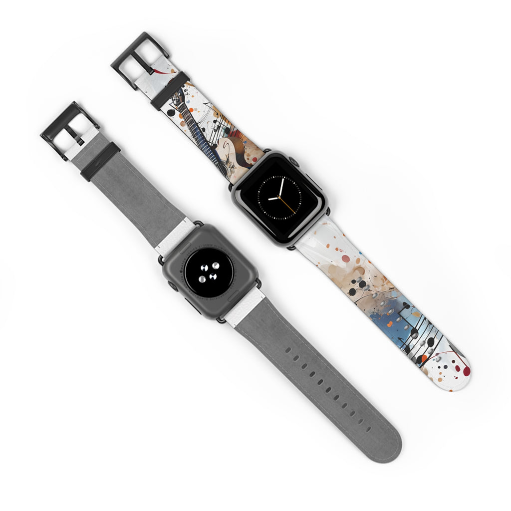 Strum and Flow Apple Watch Band Strap - Acoustic Guitar Music Art Strap