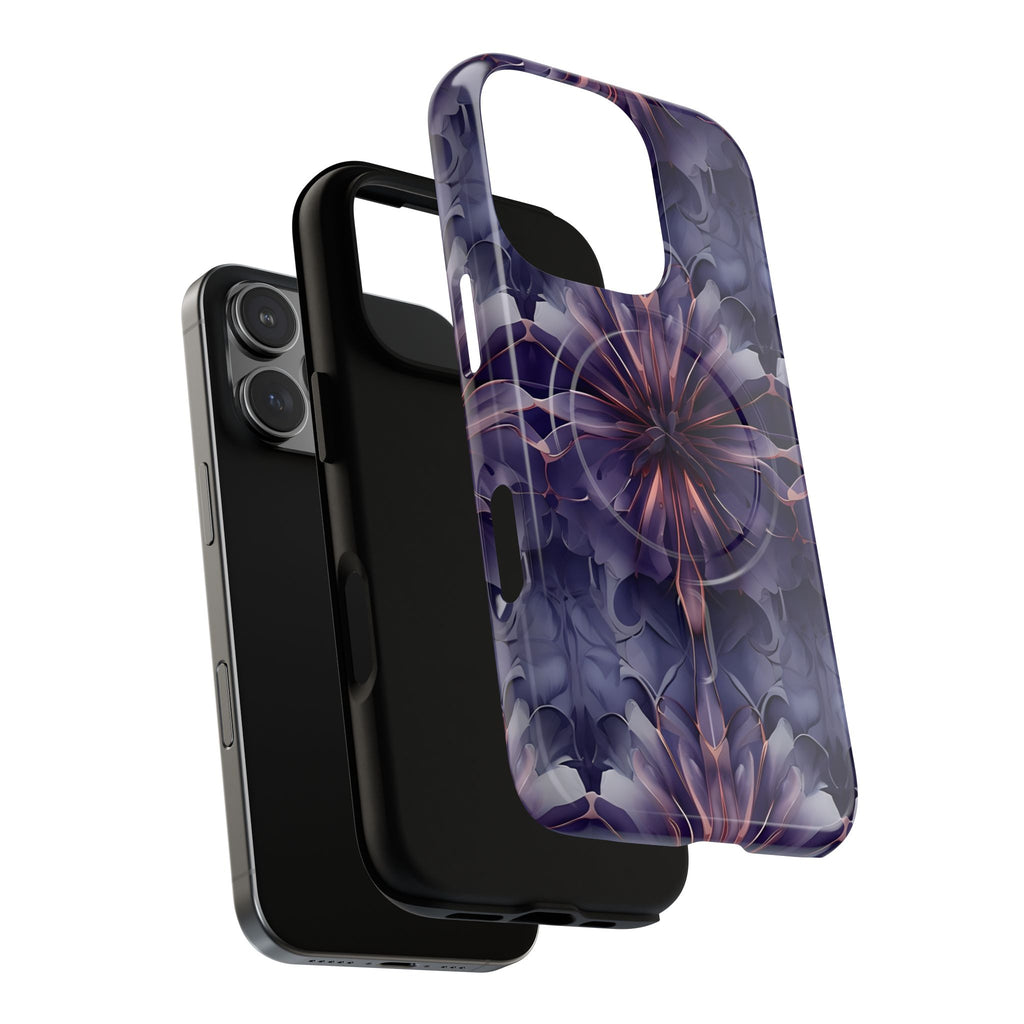Twilight Tapestry - iPhone 16 Pro MagSafe Phone Case - Purple Kaleidoscope Design