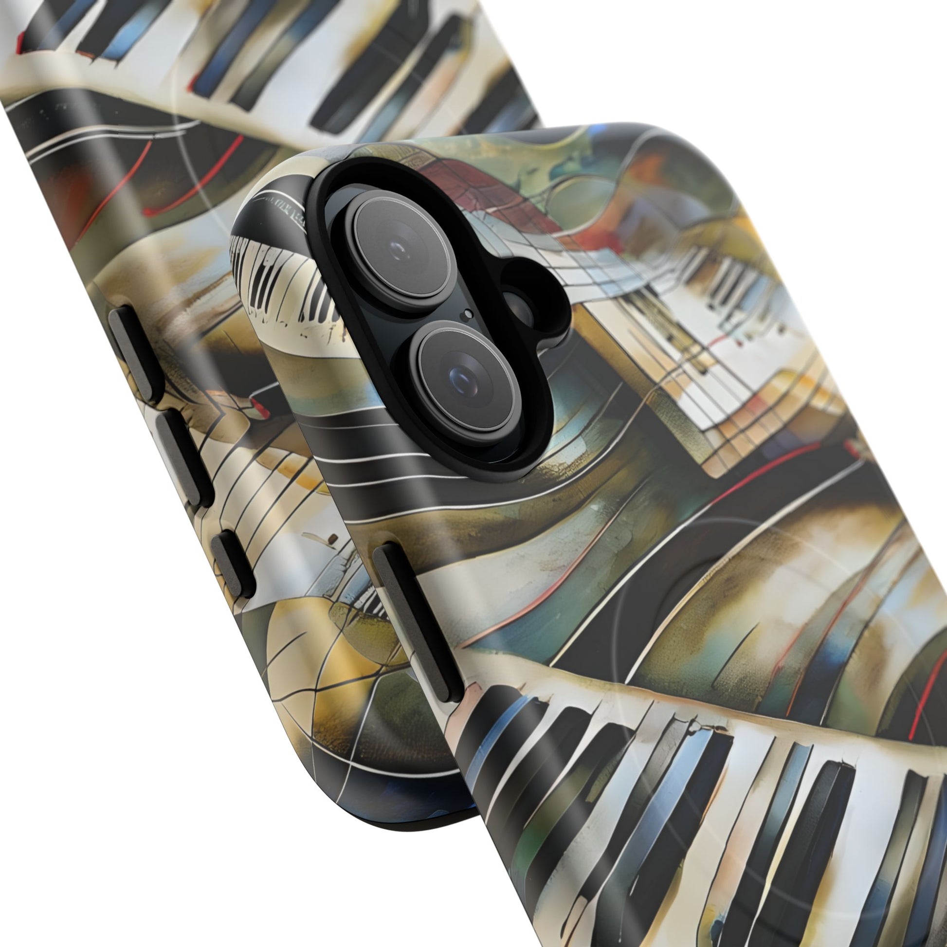 Ivory Cascade Abstract Keyboard Music iPhone 16 Plus MagSafe Case