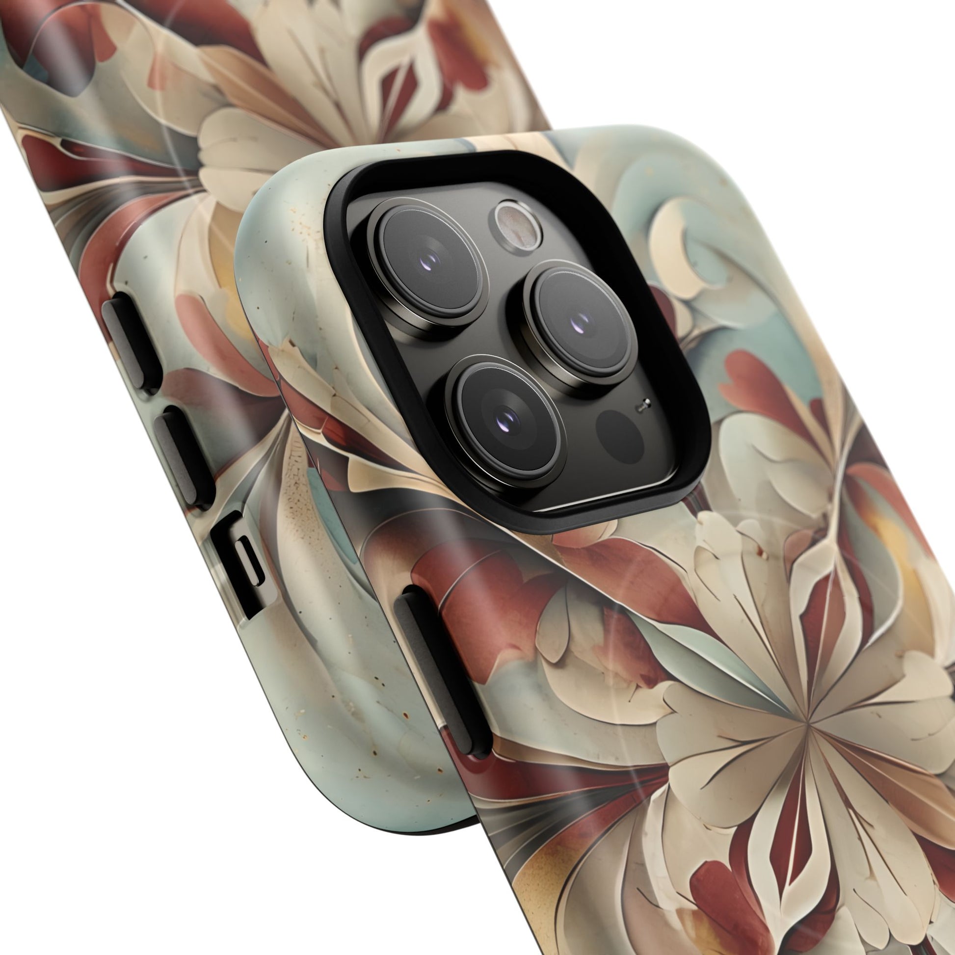 Vintage Baroque Blossom - Ornate Floral Art iPhone 14 Pro MagSafe Phone Case - Elegant Baroque-Inspired Design