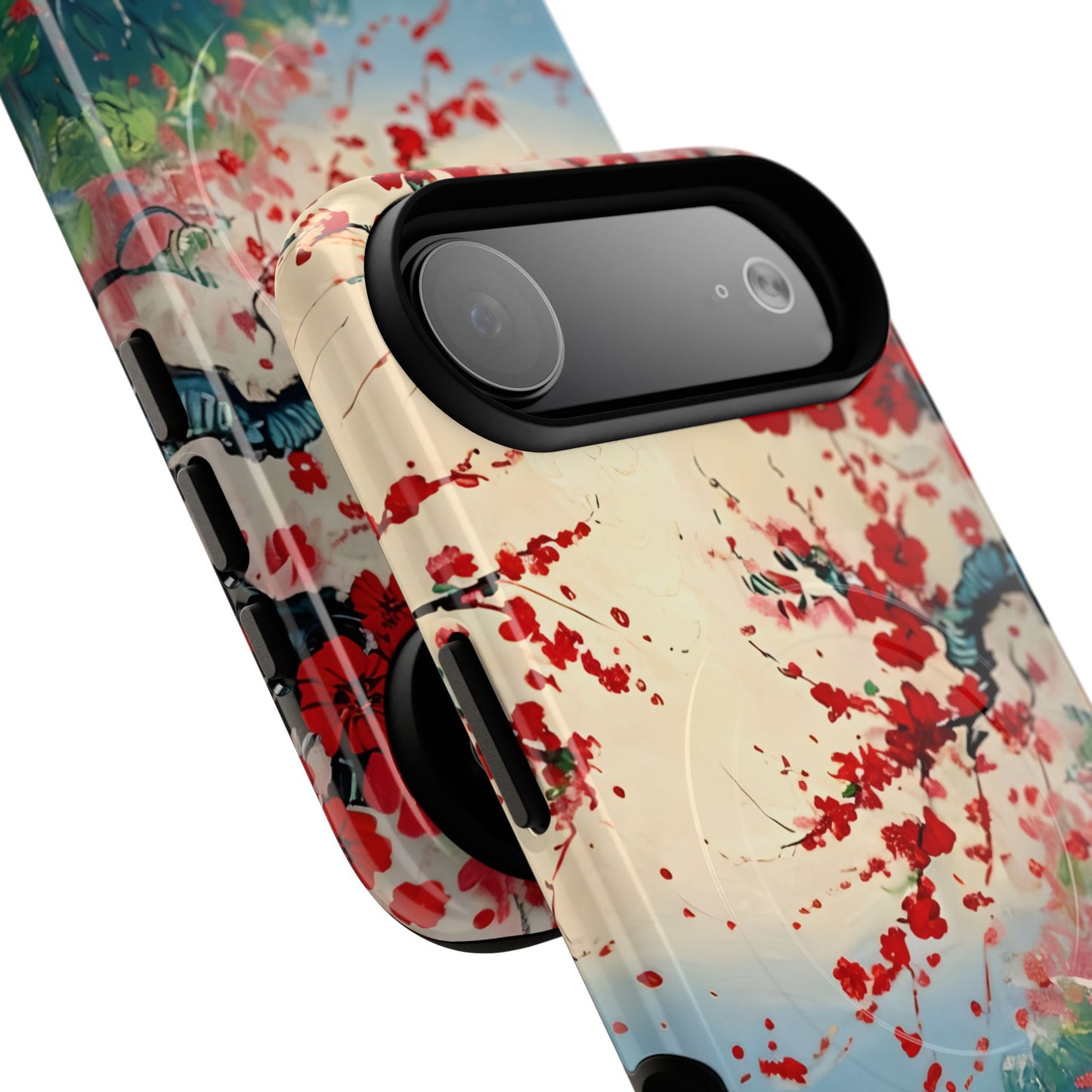 Crimson Blossom Lake iPhone MagSafe Case