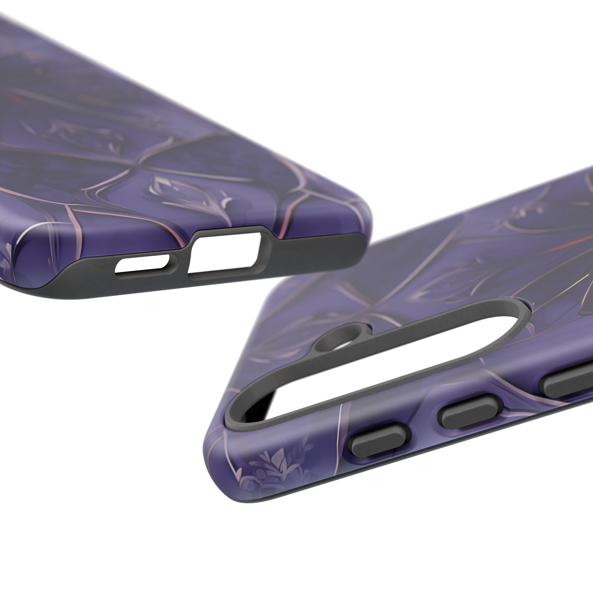 Violet Nebula - Kaleidoscope Collection Artistic Floral Burst - Samsung Galaxy S25 Tough Phone Case - Bold Purple Symmetrical Design
