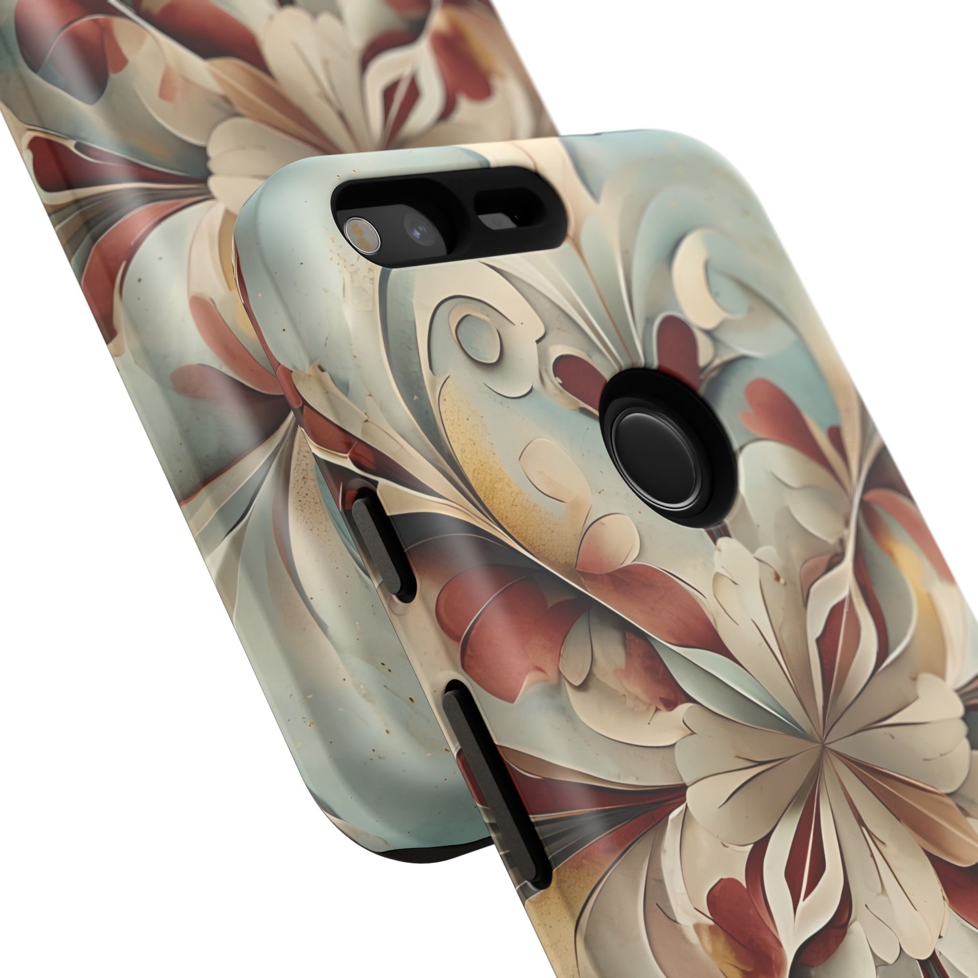 Vintage Baroque Blossom - Ornate Floral Art Google Pixel XL Tough Phone Case - Elegant Baroque-Inspired Design