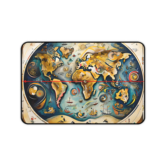 Celestial Map Desk Mat - Premium Office Desk Pad, 3 Sizes Available, Artistic Workspace Protection