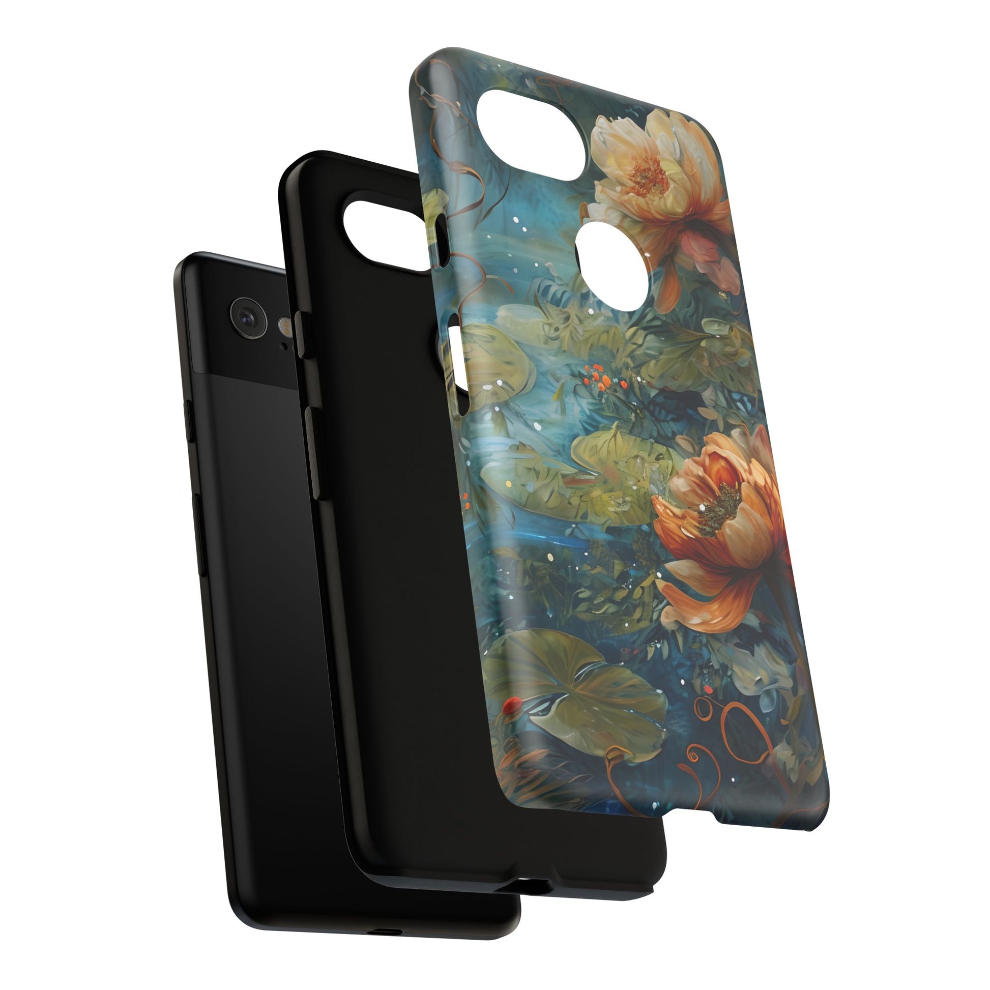 Waterlily Nocturne Tough Case for Google Pixel 2 XL- Premium Artistic Shockproof Cover, Elegant Protective Phone Case