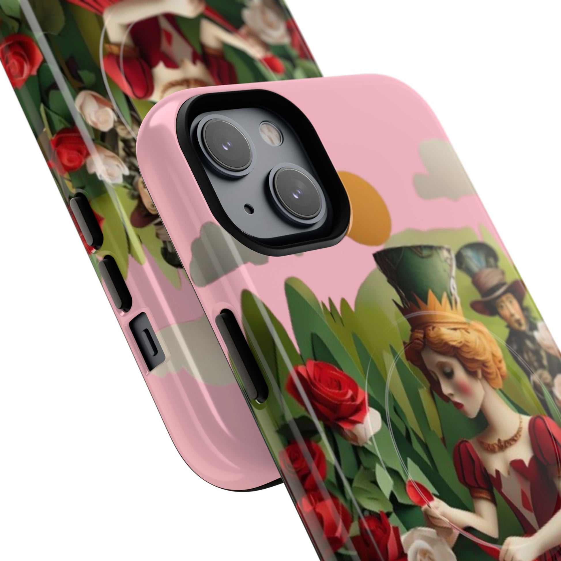 Regal Rose Court - iPhone 14 Plus MagSafe Phone Case - Whimsical Fantasy Floral Design