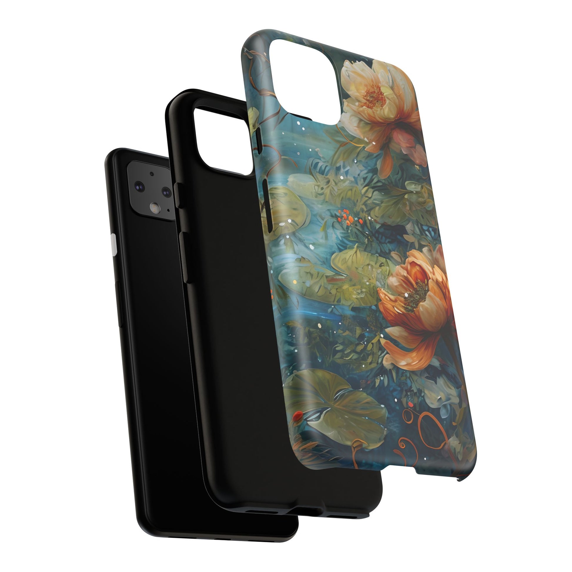 Waterlily Nocturne Tough Case for Google Pixel 4XL- Premium Artistic Shockproof Cover, Elegant Protective Phone Case