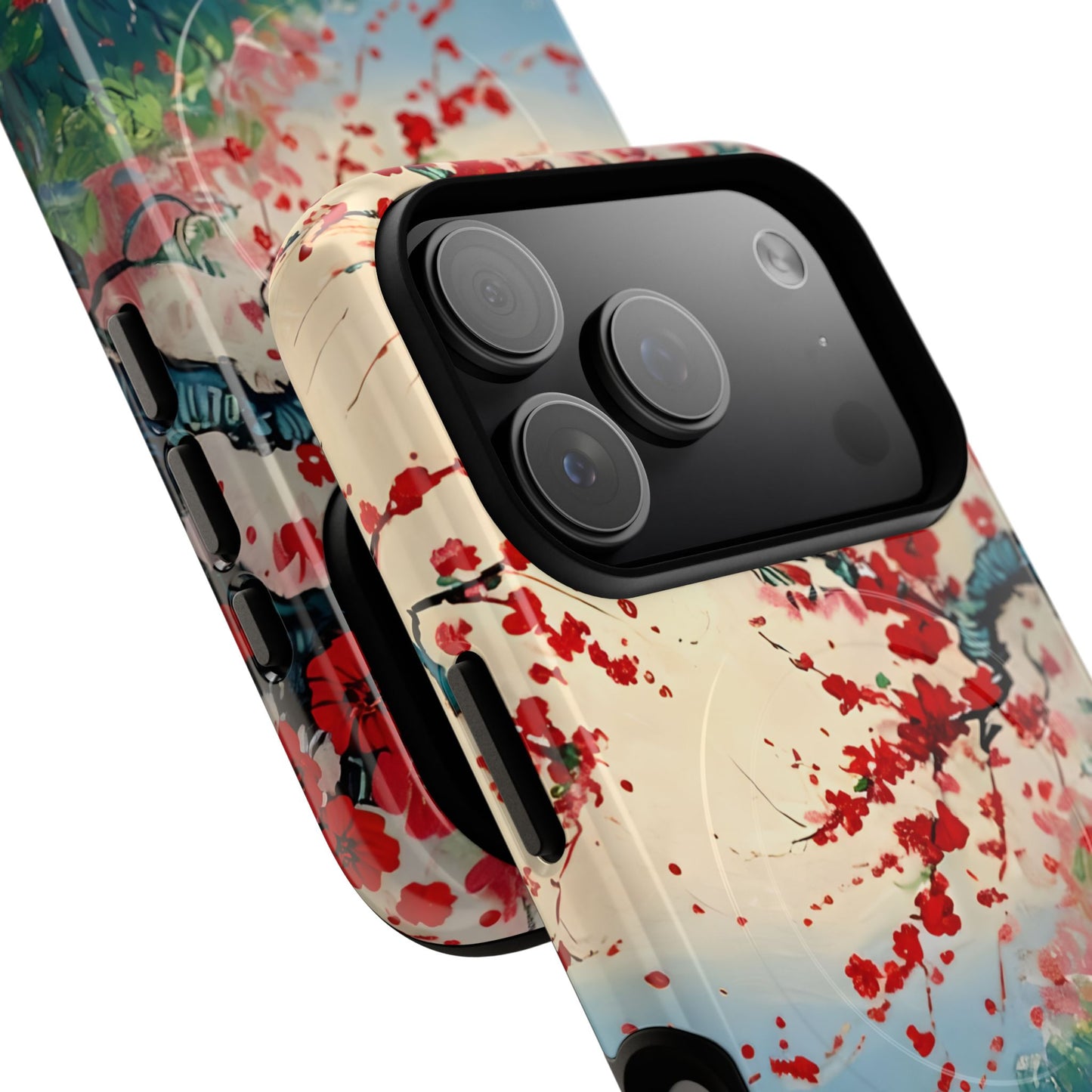 Crimson Blossom Lake iPhone MagSafe Case