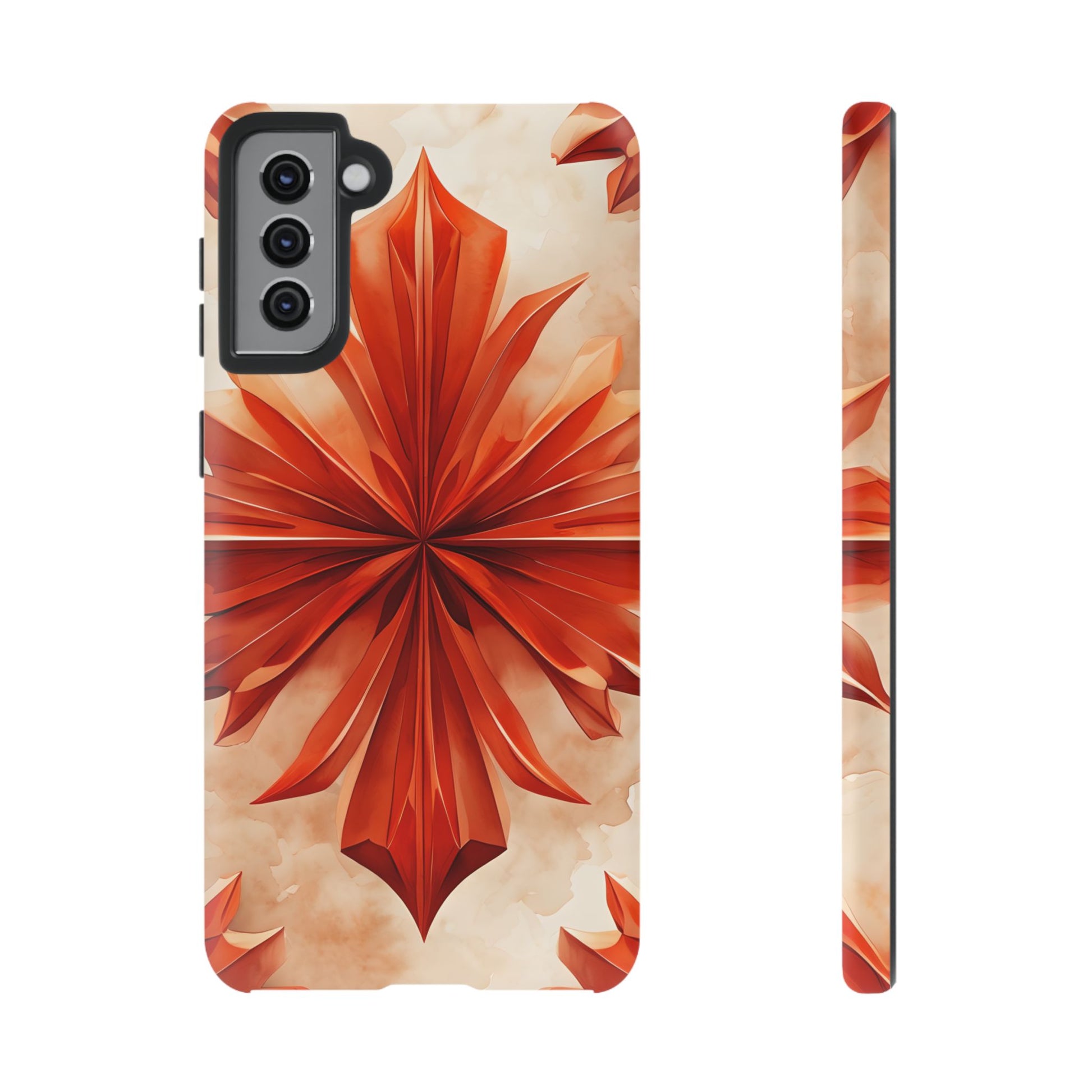 Sunset Fleur Samsung Galaxy S21 Plus - Kaleidoscope Collection of MagSafe Compatible - Vibrant Sunset Flower Design