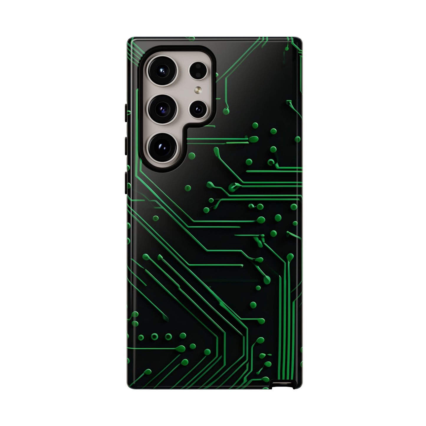 Green Circuit Grid Samsung Case