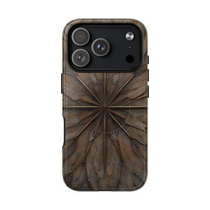 Earthstone Mandala earth tone mandala iPhone MagSafe case with large camera cutout