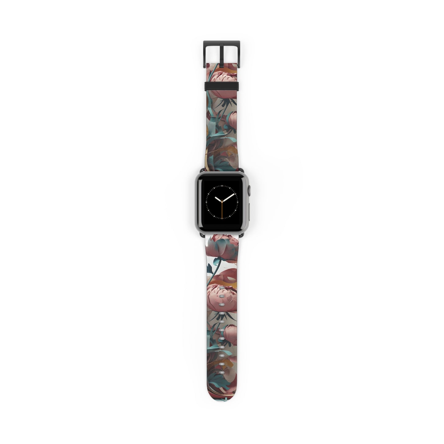 Blushing Peony Veil Apple Watch Band Strap - Romantic Floral design