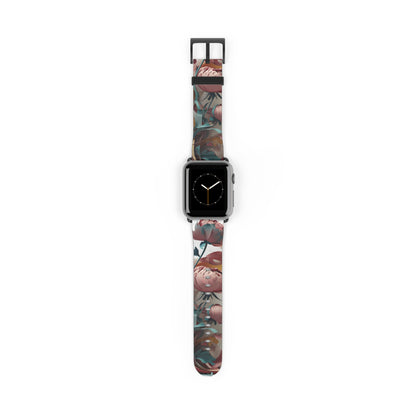 Blushing Peony Veil Apple Watch Band Strap - Romantic Floral design