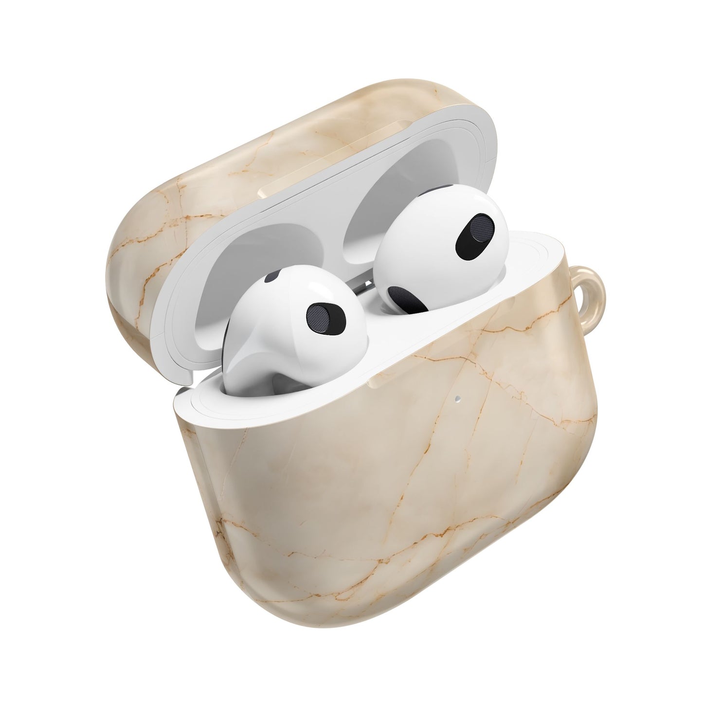 Parchment Mist AirPod Case - Beige Marble Earbud Cover for Gen 1, 2, 3, Pro Gen 1 & 2