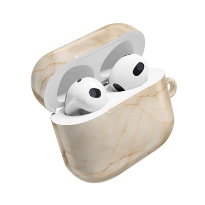 Parchment Mist AirPod Case - Beige Marble Earbud Cover for Gen 1, 2, 3, Pro Gen 1 & 2
