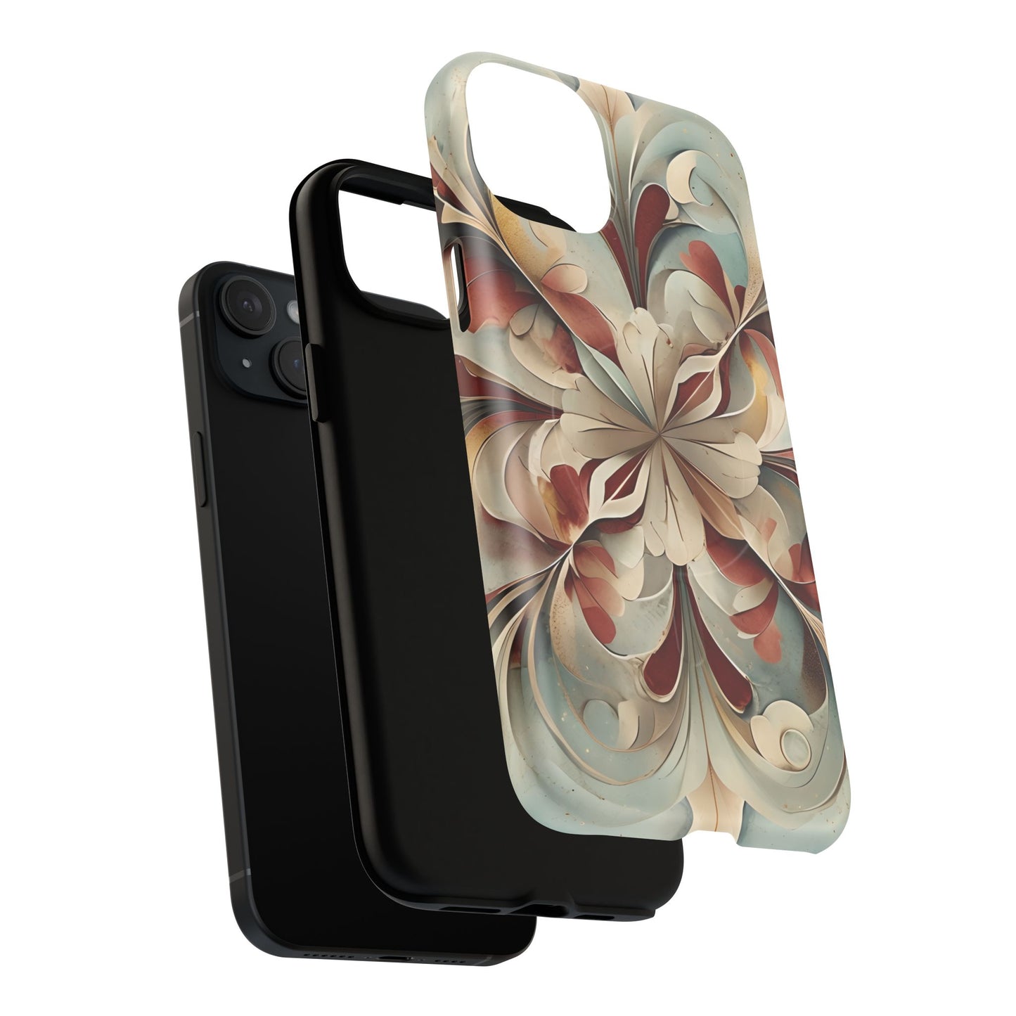 Vintage Baroque Blossom - Ornate Floral Art iPhone MagSafe Phone Case - Elegant Baroque-Inspired Design