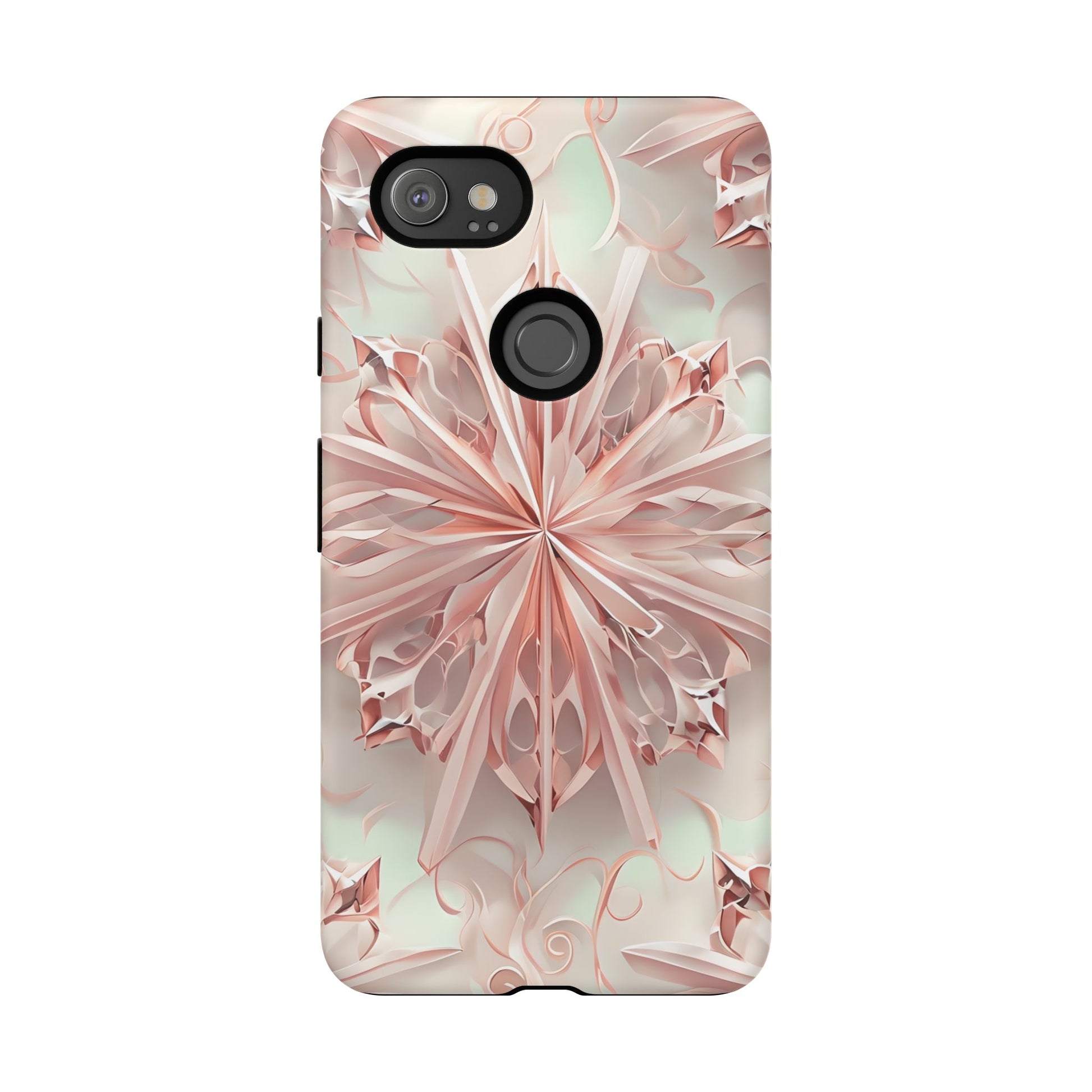 Blush Frost from our Kaleidoscope Collection - Google Pixel 2XL tough case - Soft Pink Geometric Floral Design