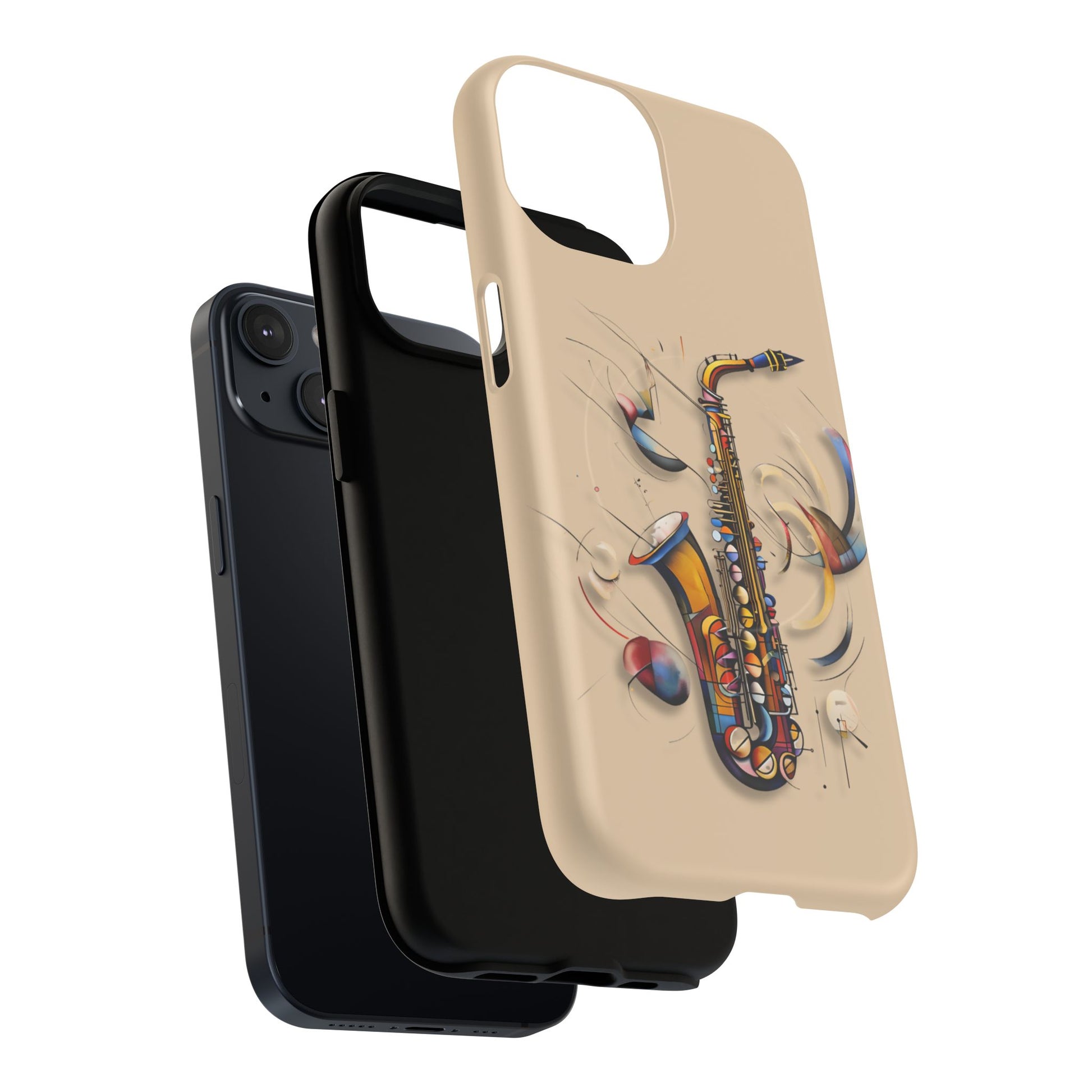 Brass Rhapsody Artistic Saxophone Music iPhone 14 MagSafe Case