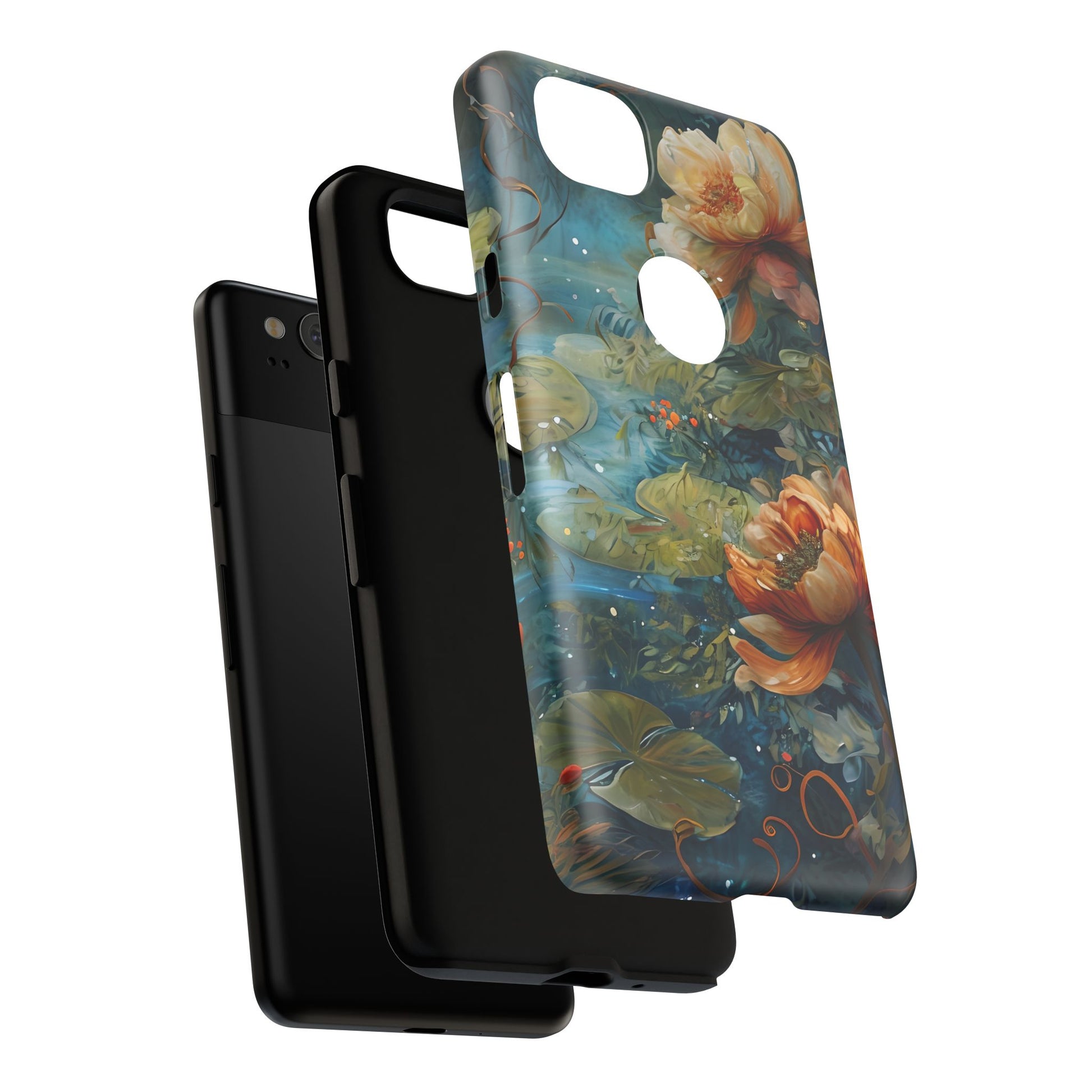 Waterlily Nocturne Tough Case for Google Pixel 2 - Premium Artistic Shockproof Cover, Elegant Protective Phone Case