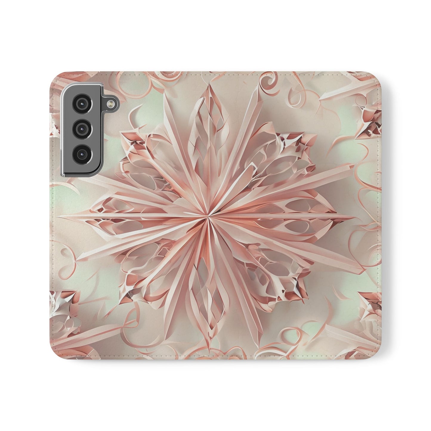 Blush Frost - Abstract Wallet Phone Case for Samsung Galaxy