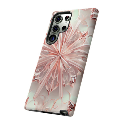 Blush Frost from our Kaleidoscope Collection - Samsung Galaxy tough case - Soft Pink Geometric Floral Design