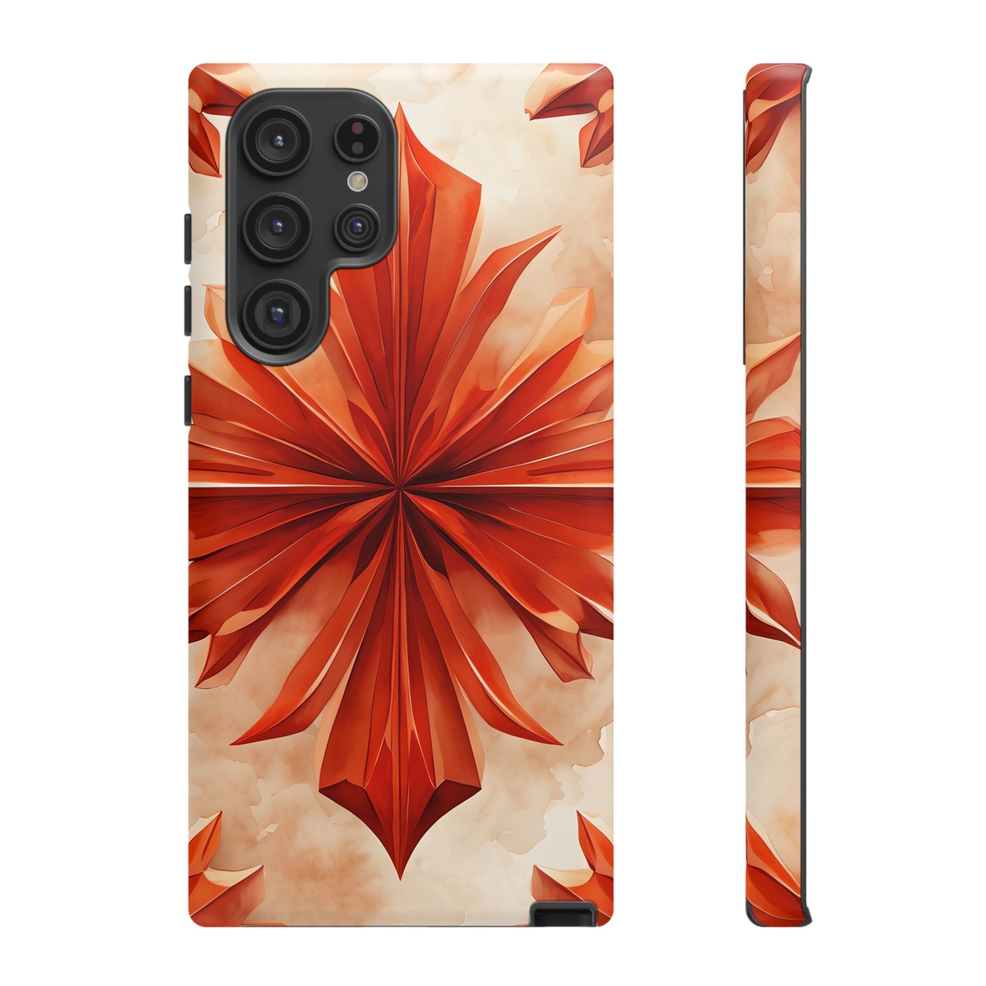 Sunset Fleur Samsung Galaxy S22 Ultra - Kaleidoscope Collection of MagSafe Compatible - Vibrant Sunset Flower Design