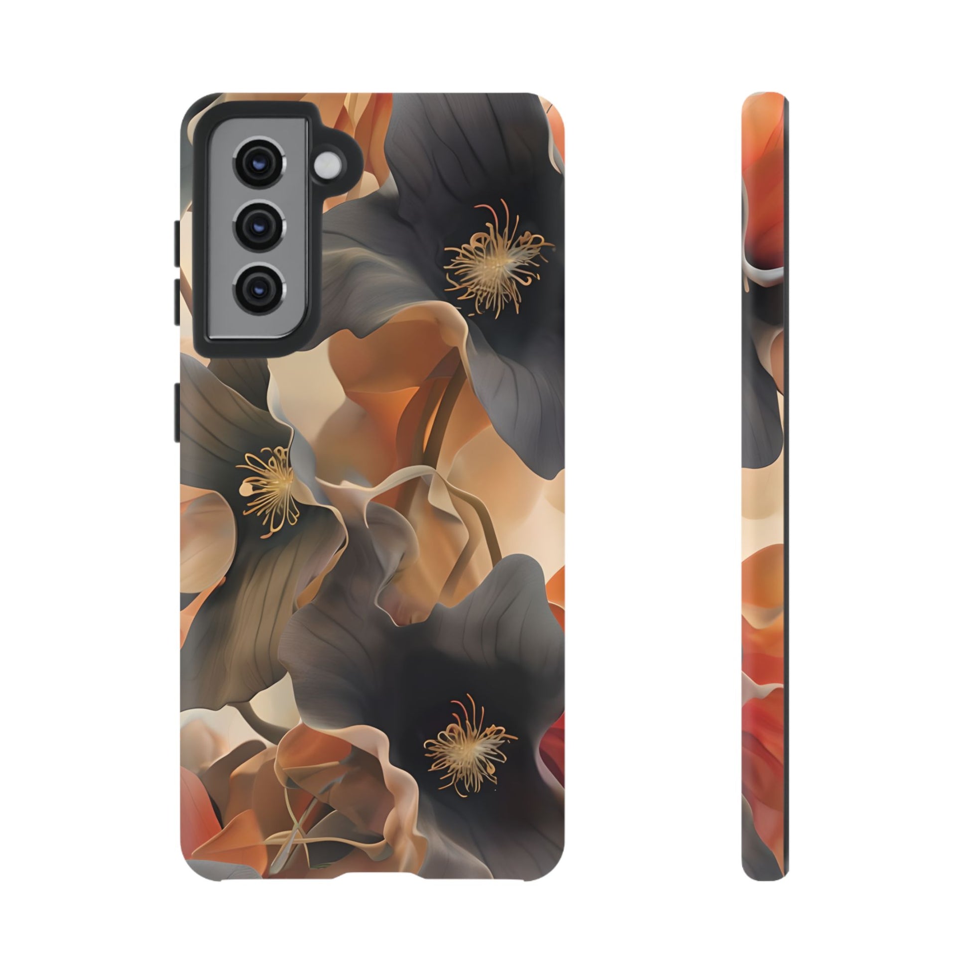 Autumn Ember - Moody Floral Art Samsung Galaxy S21 Tough Phone Case - Warm Earthy Botanical Design