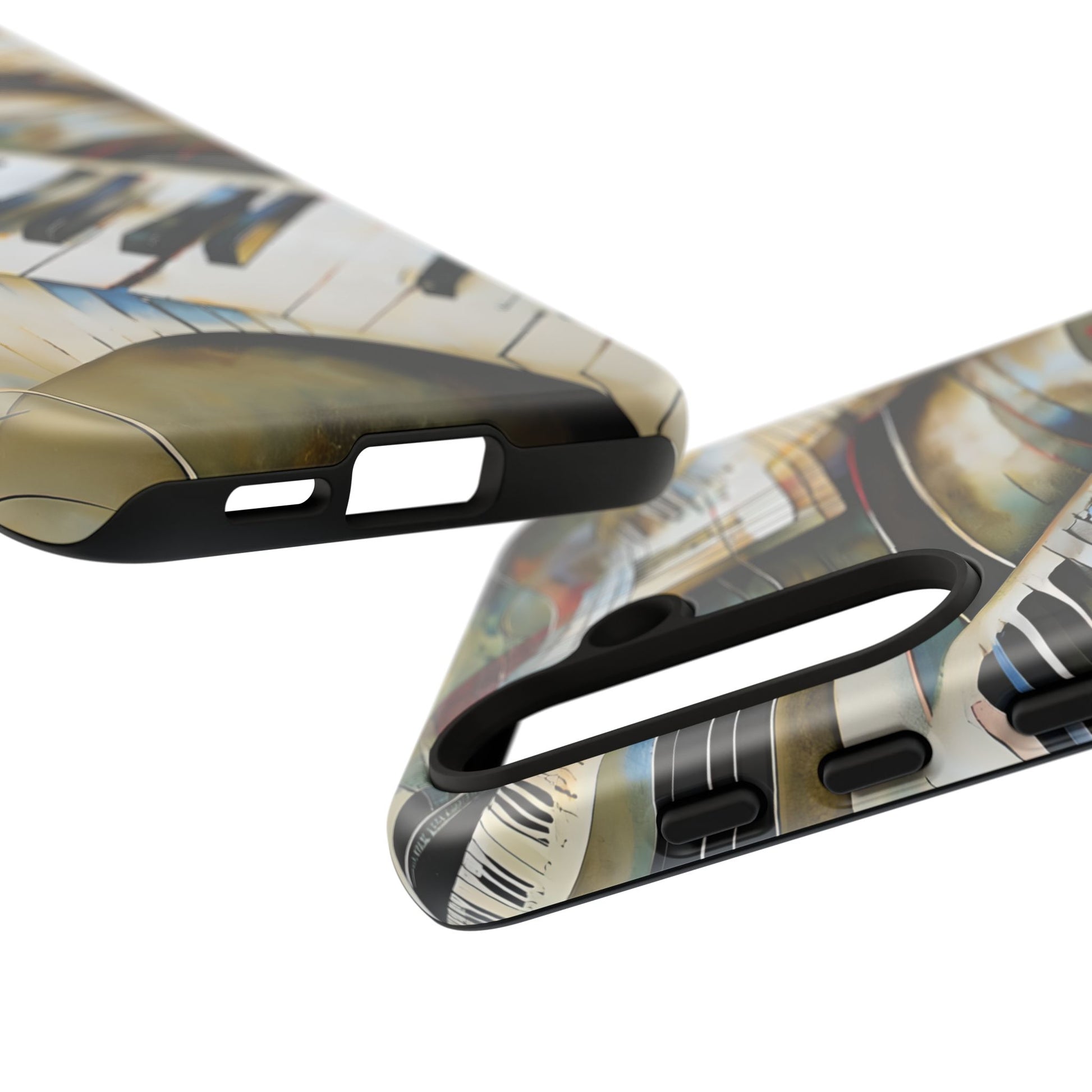 Ivory Cascade Abstract Keyboard Music Tough Case for Samsung Galaxy S24- Shockproof Phone Cover