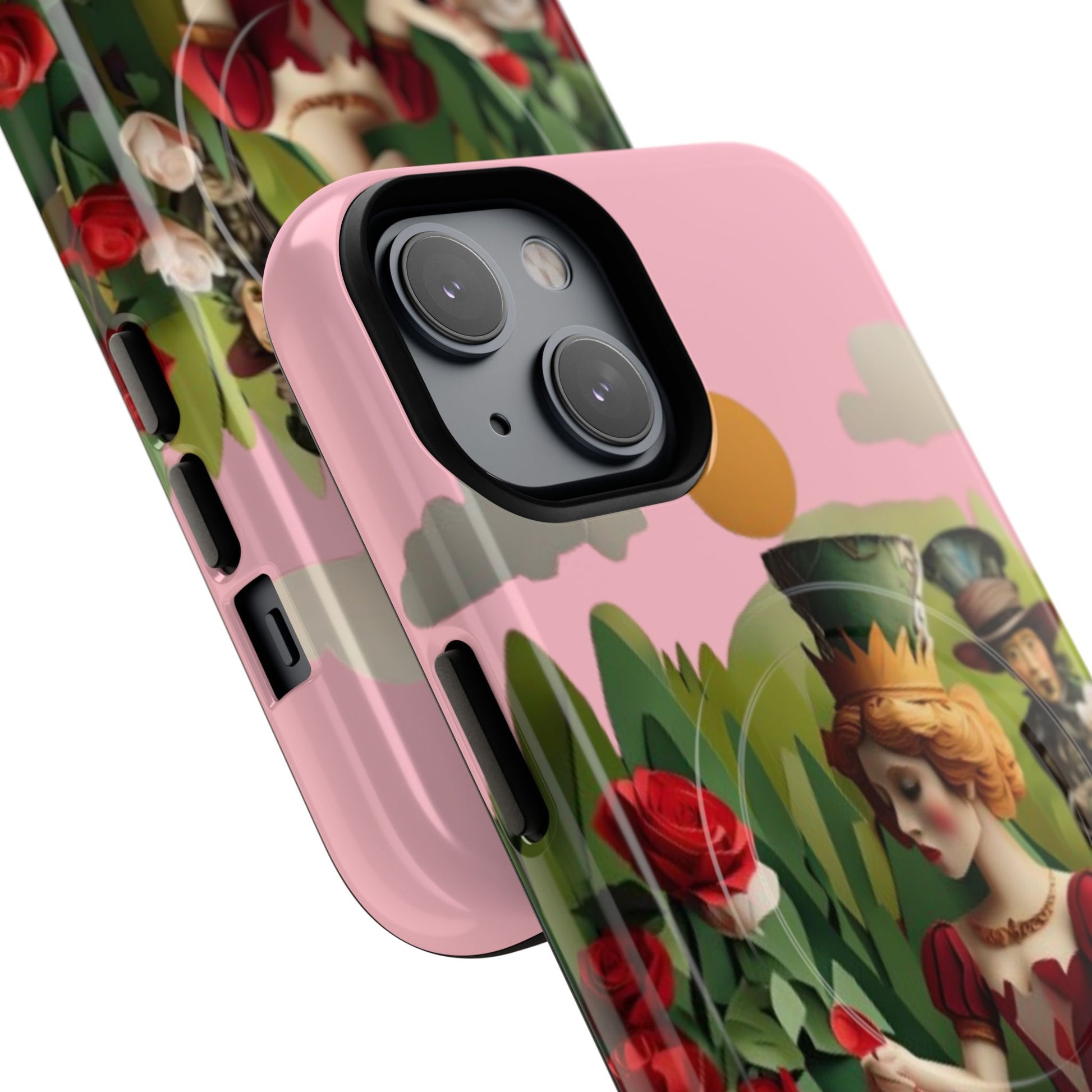 Regal Rose Court - iPhone 14 MagSafe Phone Case - Whimsical Fantasy Floral Design
