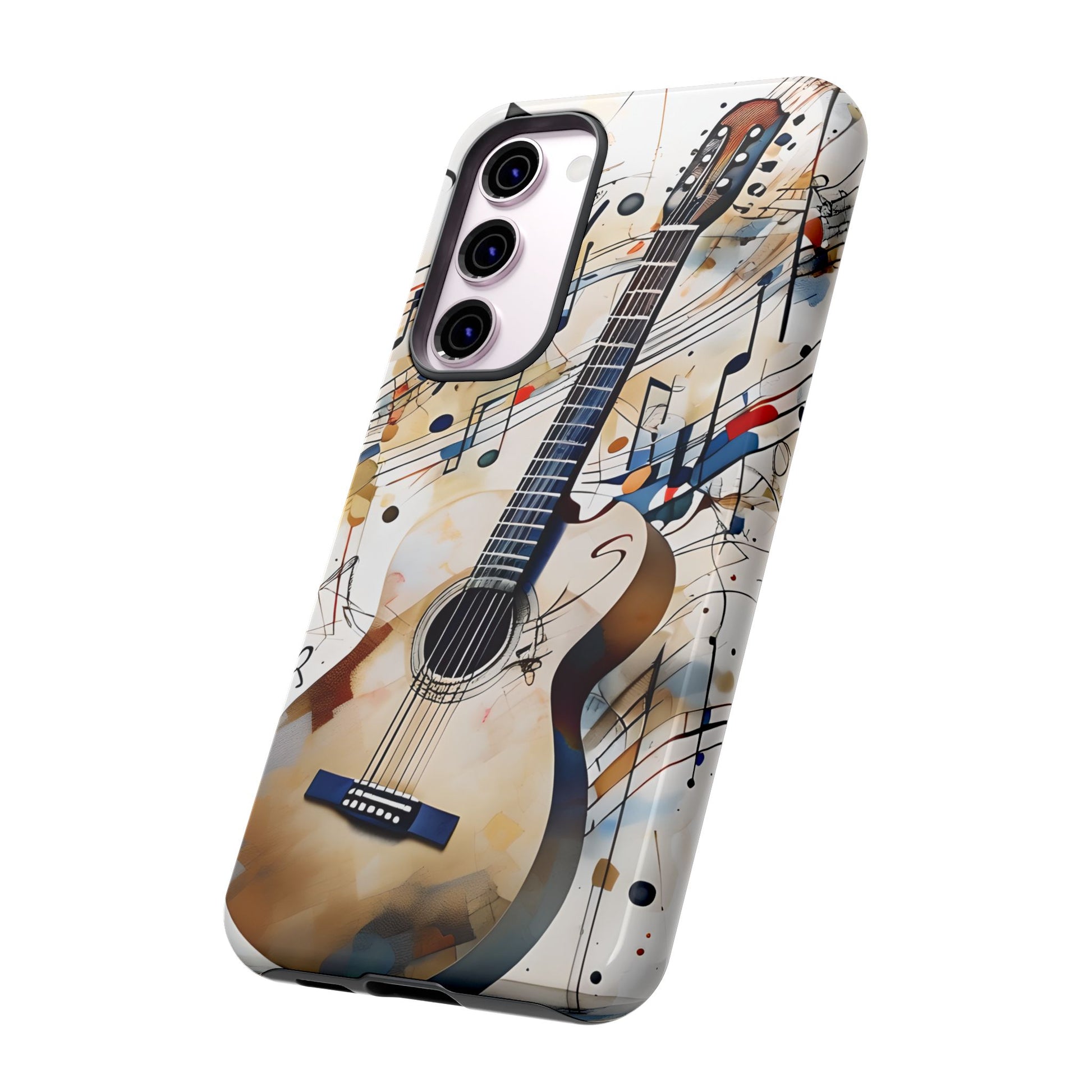 Strum and Flow Acoustic Guitar Art Tough Case for Samsung Galaxy S23 Plus - Shockproof Phone Cover