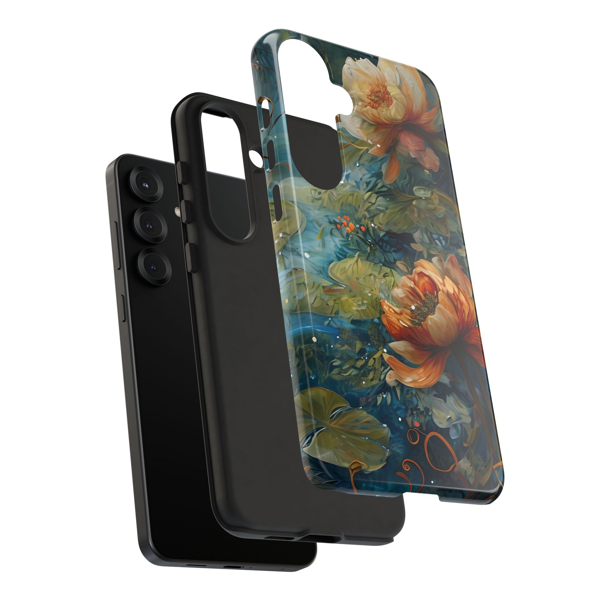 Waterlily Nocturne Samsung Galaxy S25 Plus Case - Artistic Mountain Lake Design, Nature-Inspired Protective Cover, Elegant Gift for Outdoor Lovers