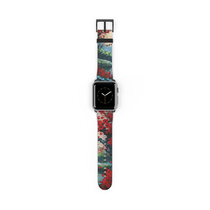 Crimson Blossom Lake Apple Watch Band Strap - Timeless Design for your Timepiece