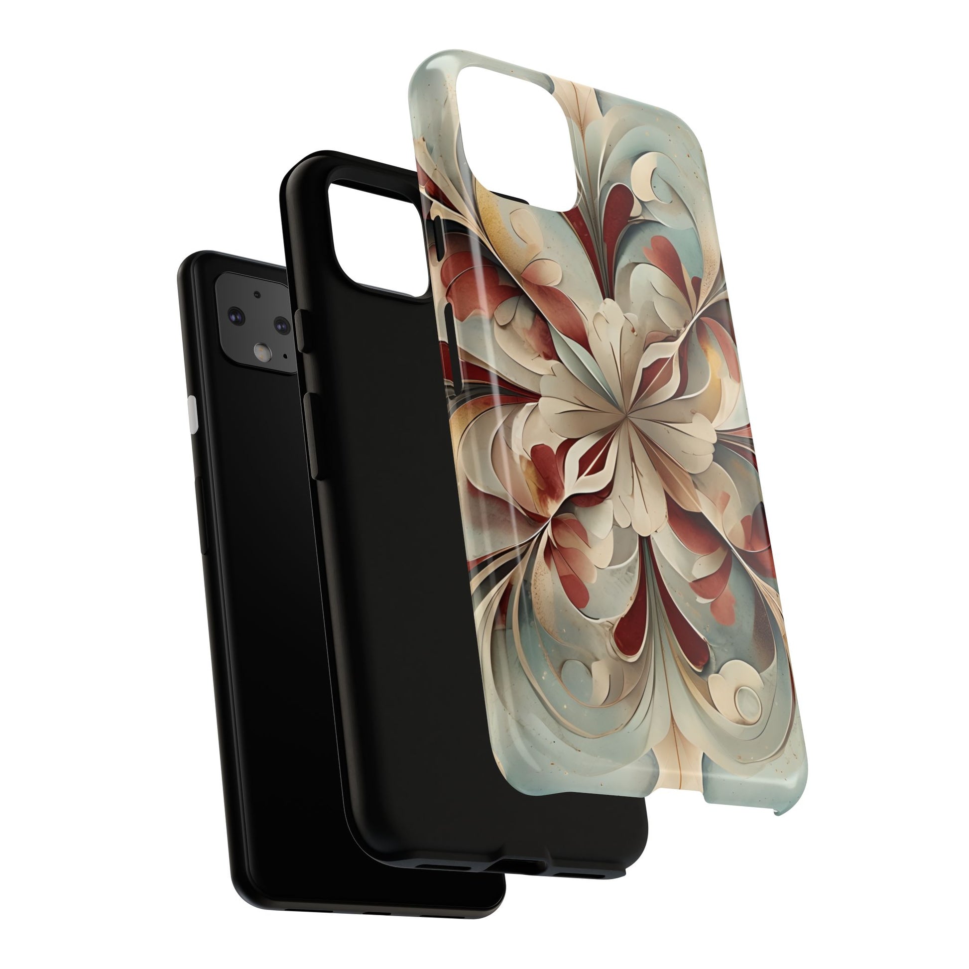 Vintage Baroque Blossom - Ornate Floral Art Google Pixel 4XL Tough Phone Case - Elegant Baroque-Inspired Design