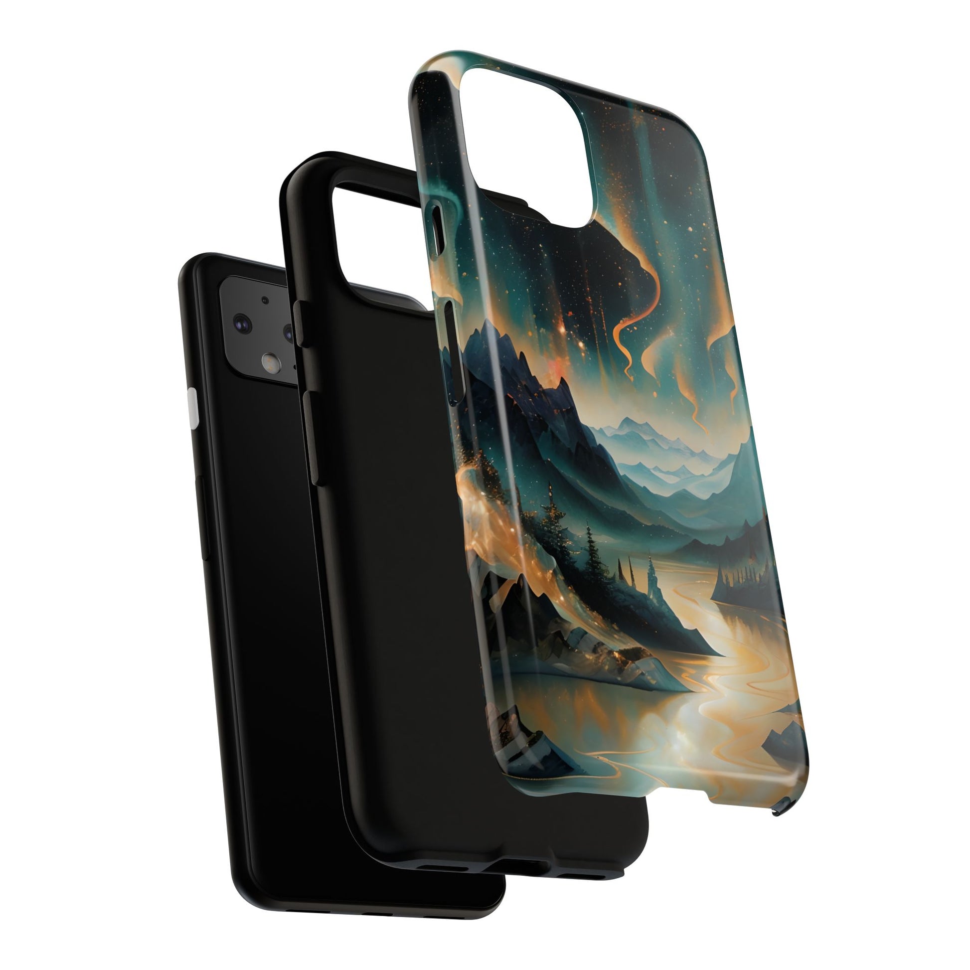 Aurora Dreamscape Tough Case for Google Pixel 4 - Northern Lights Artistic Shockproof Cover, Elegant Protective Phone Case