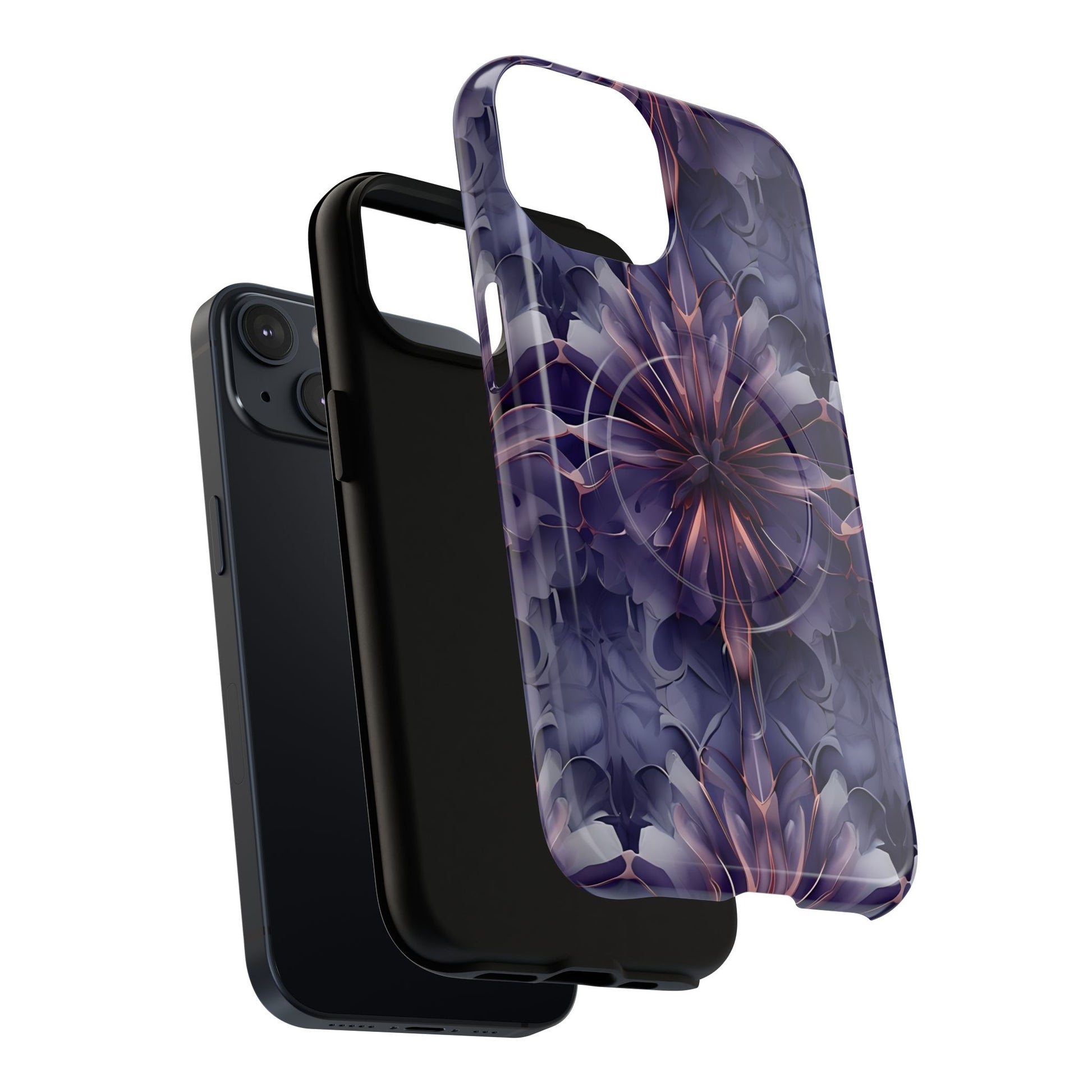 Twilight Tapestry - iPhone 14 MagSafe Phone Case - Purple Kaleidoscope Design