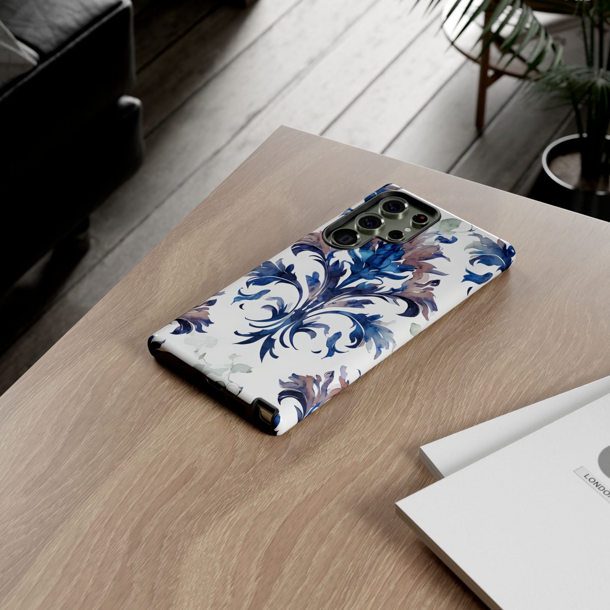 Delft Reverie - Elegant Blue & White Samsung S23 Ultra Tough Phone Case - Dutch Delftware-Inspired Floral Design