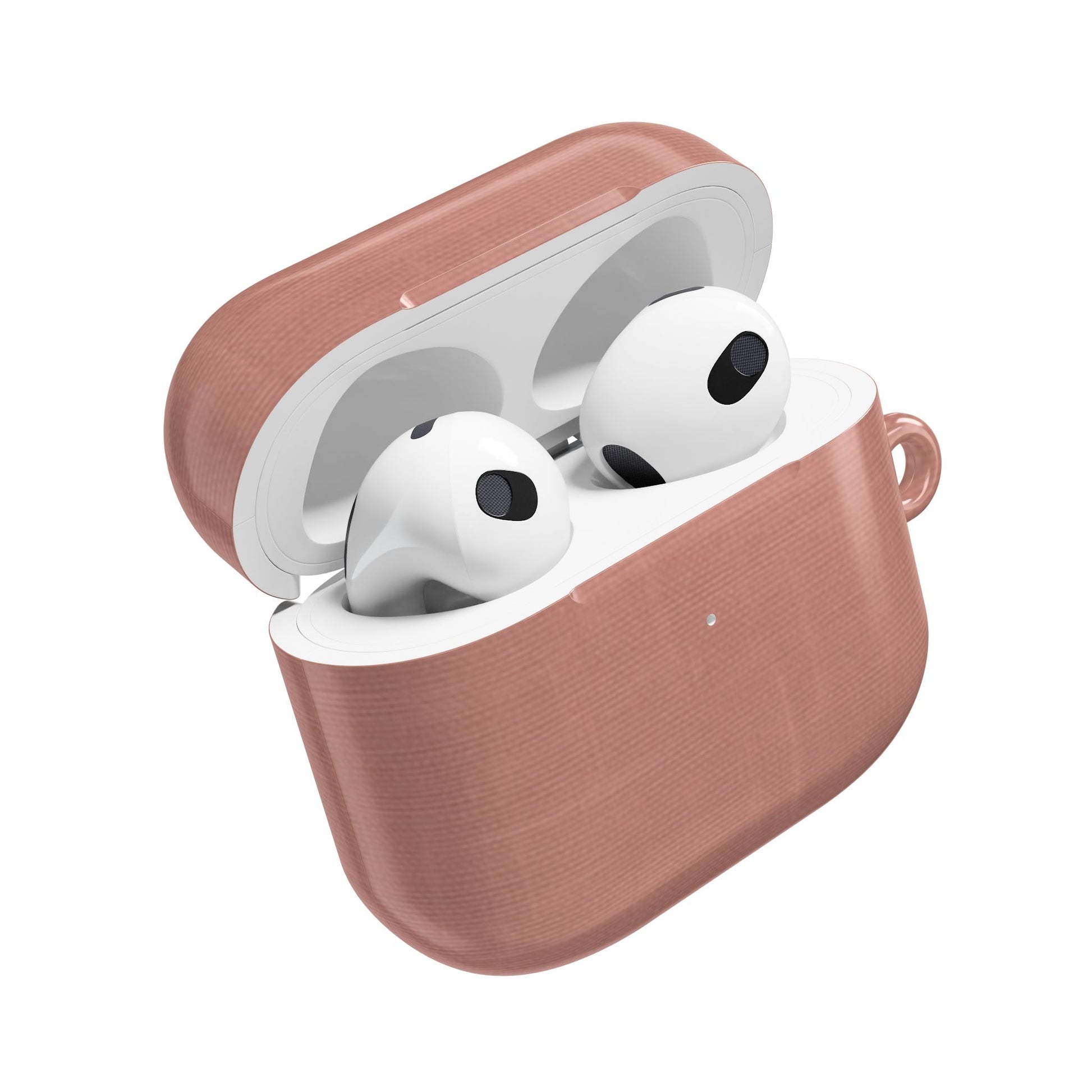 Terracotta Linen AirPods Case - Minimalist Smooth Weave Texture Cover for Gen 1, 2, 3, Pro Gen 1 & 2