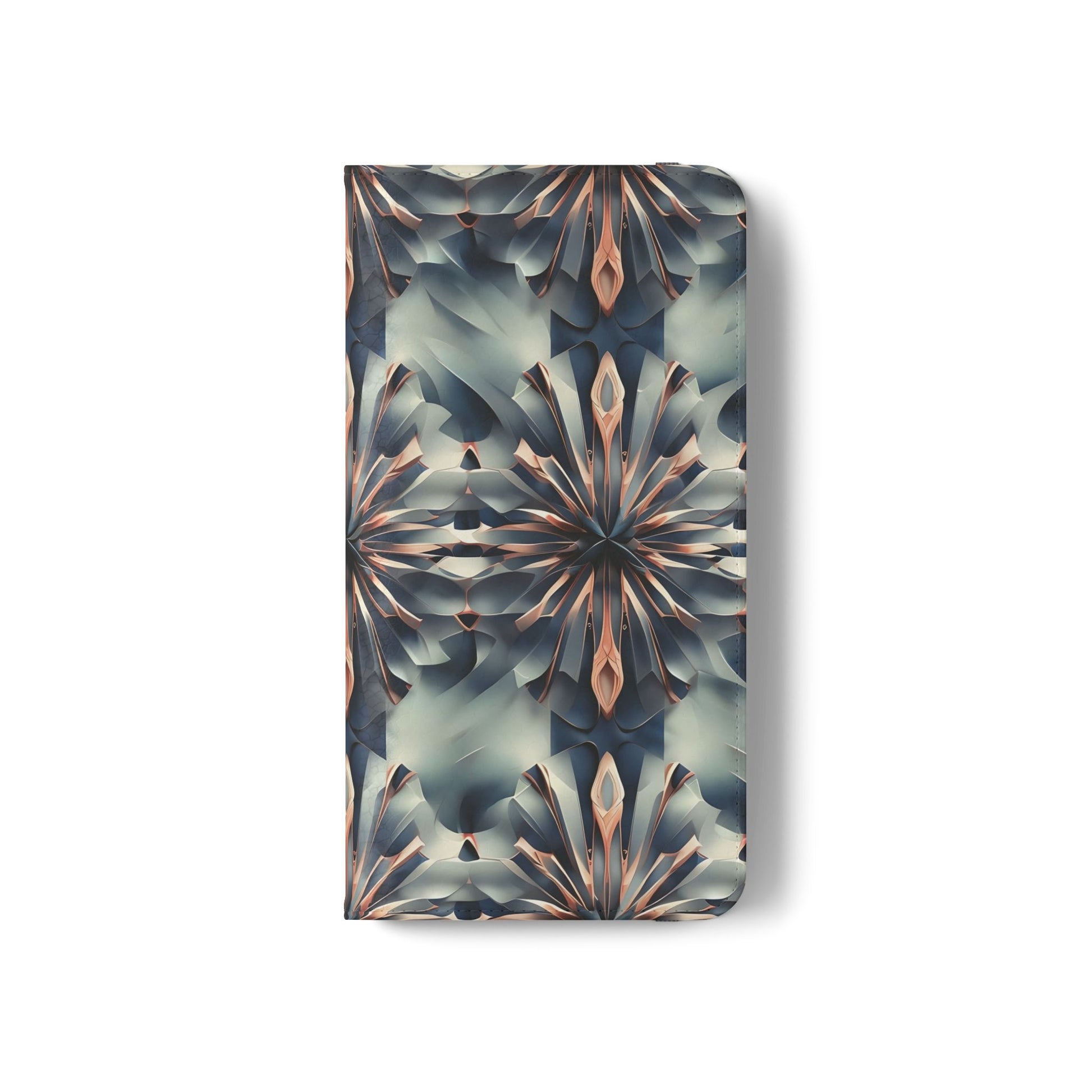 Obsidian Kaleidoscope Samsung Galaxy S21 Wallet Case - Elegant Abstract Flip Cover with Card Slots