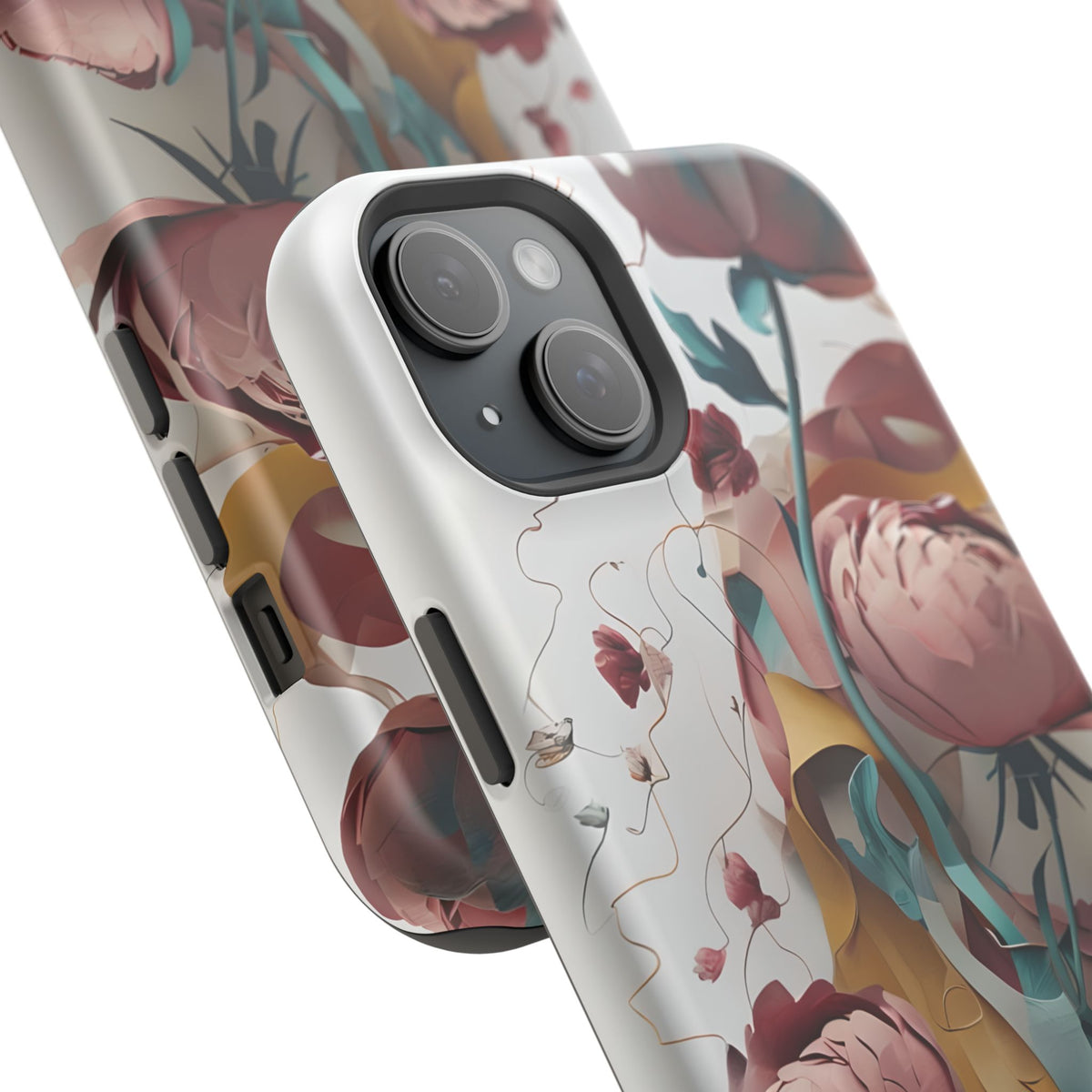 Blushing Peony Veil iPhone MagSafe Case