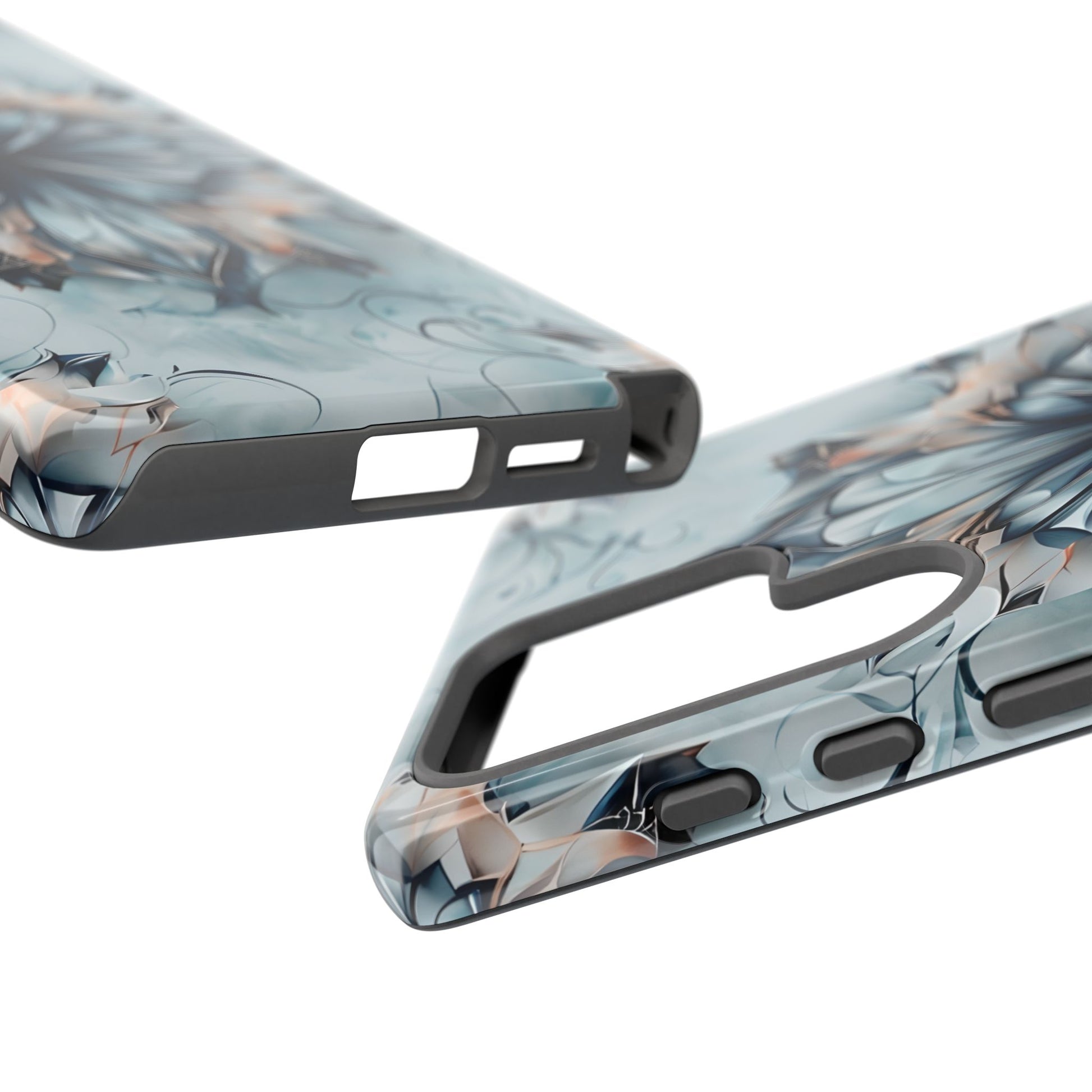 Indigo Mirage - Artistic Kaleidoscope Collection Artistic Floral - Samsung Galaxy S25 Ultra Tough Phone Case - Bold Indigo Symmetrical Design