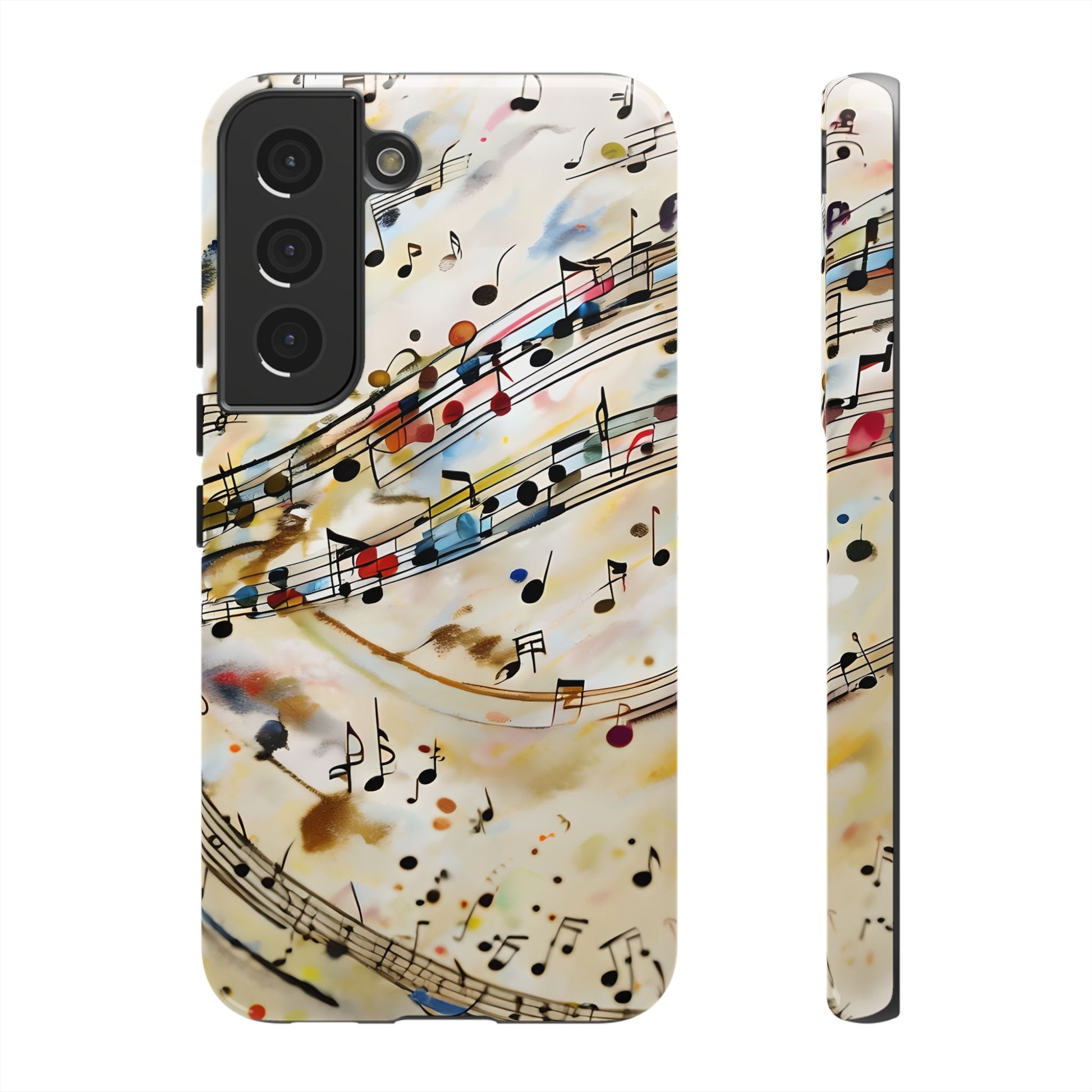 Melodic Flow Abstract Music Notes Tough Case for Samsung Galaxy S22- Premium Shockproof Designer Phone Cover